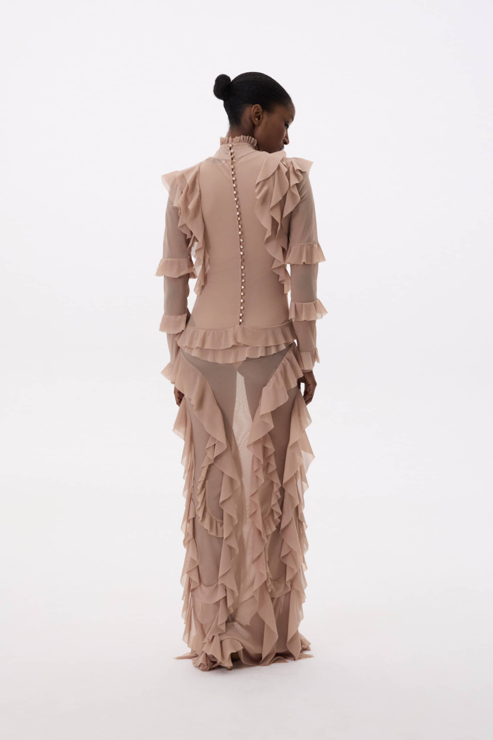 Long Sheer Dress made by YAVORSKA