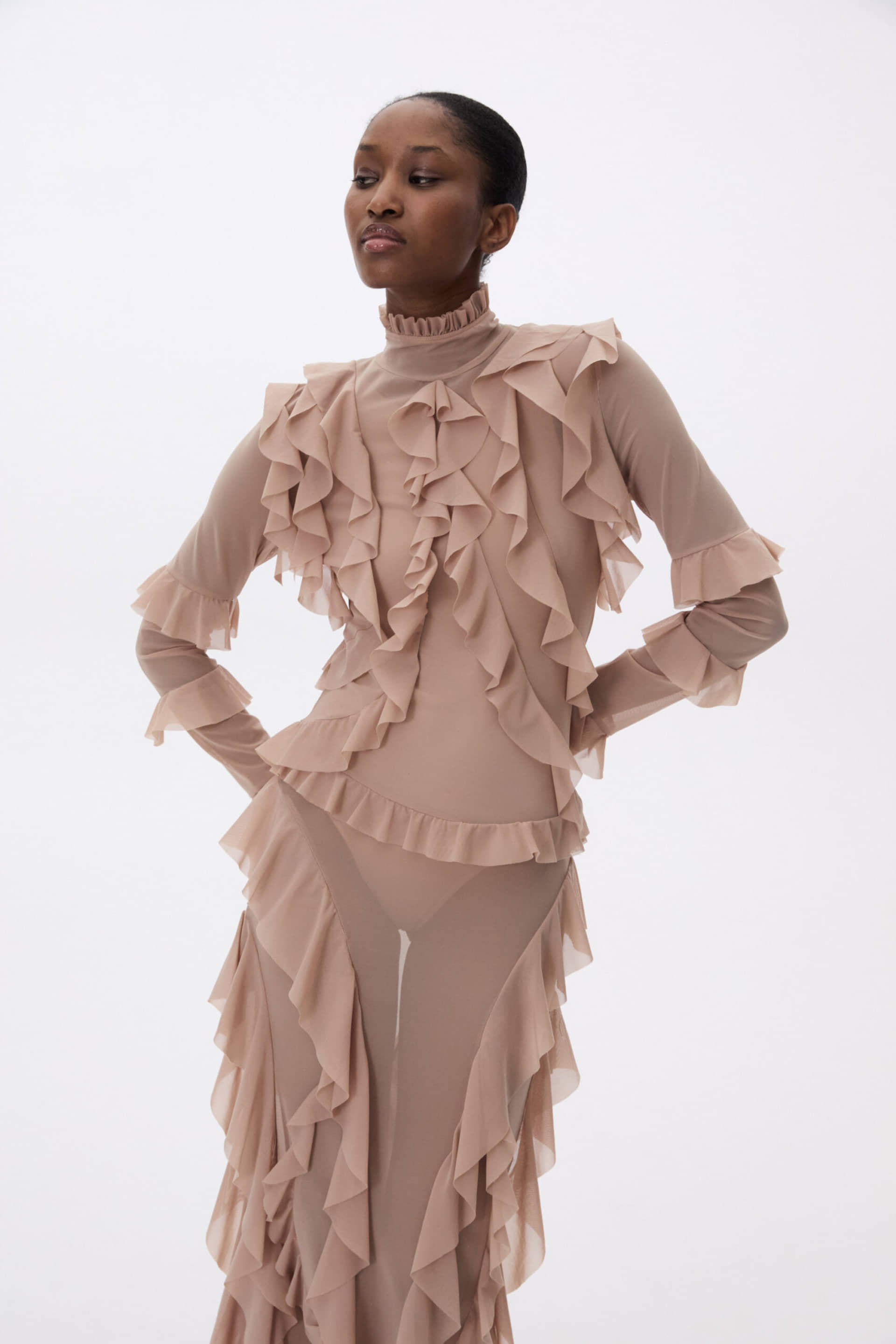 Long Sheer Dress made by YAVORSKA