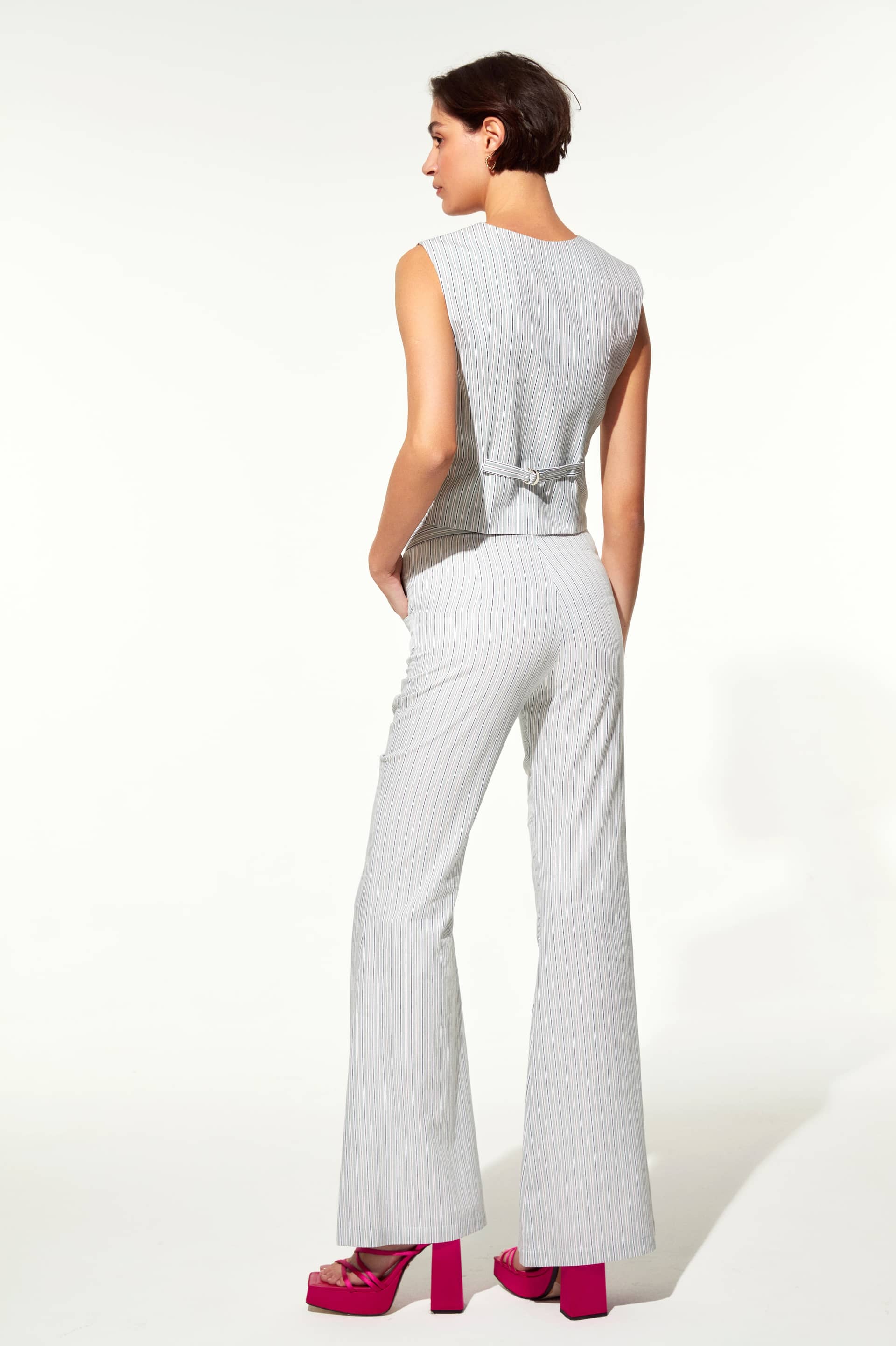 Doxy Flared Cotton Trousers made by Nazli Ceren