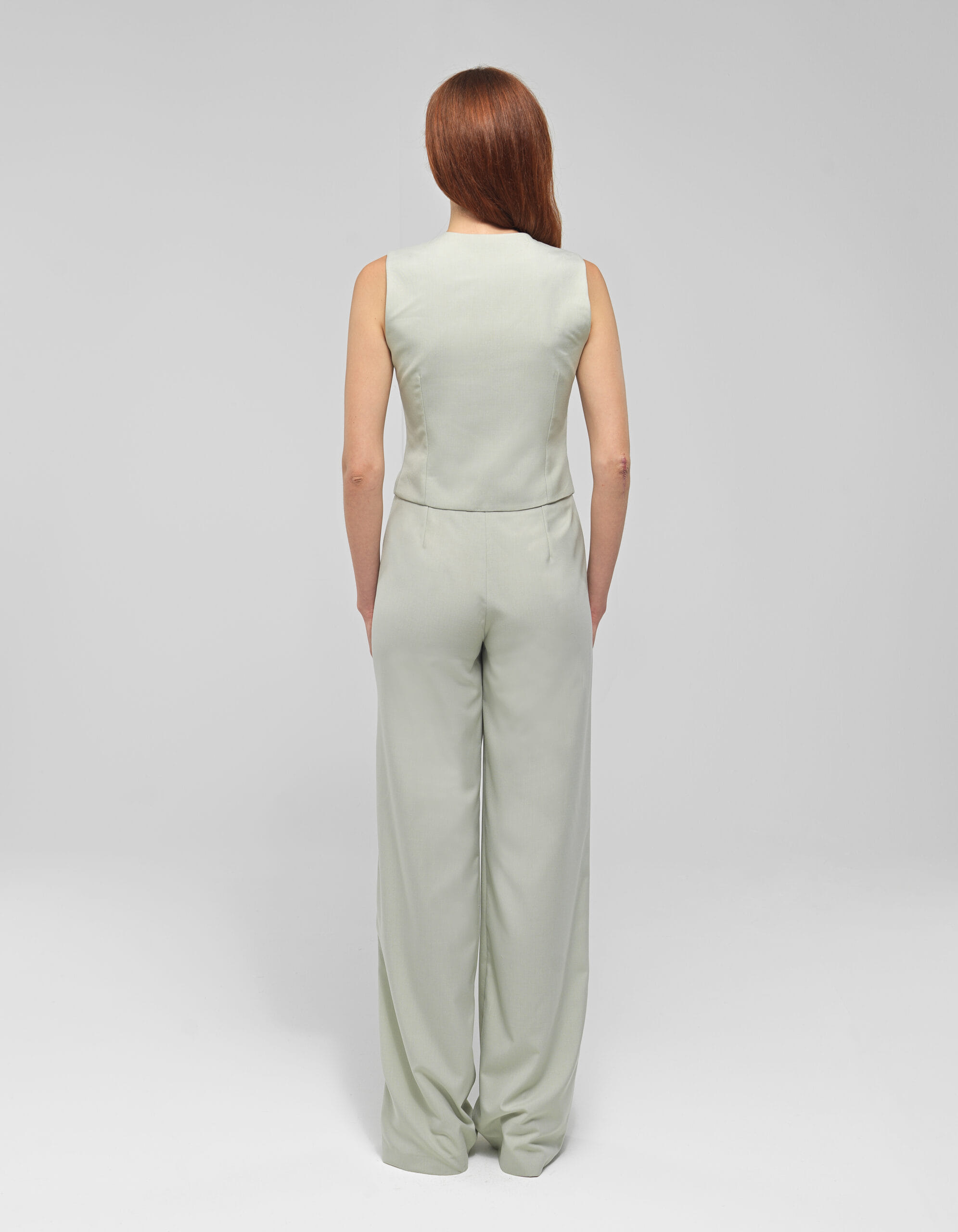 MAKEBA Sage Green Straight Leg Pants made by MAET