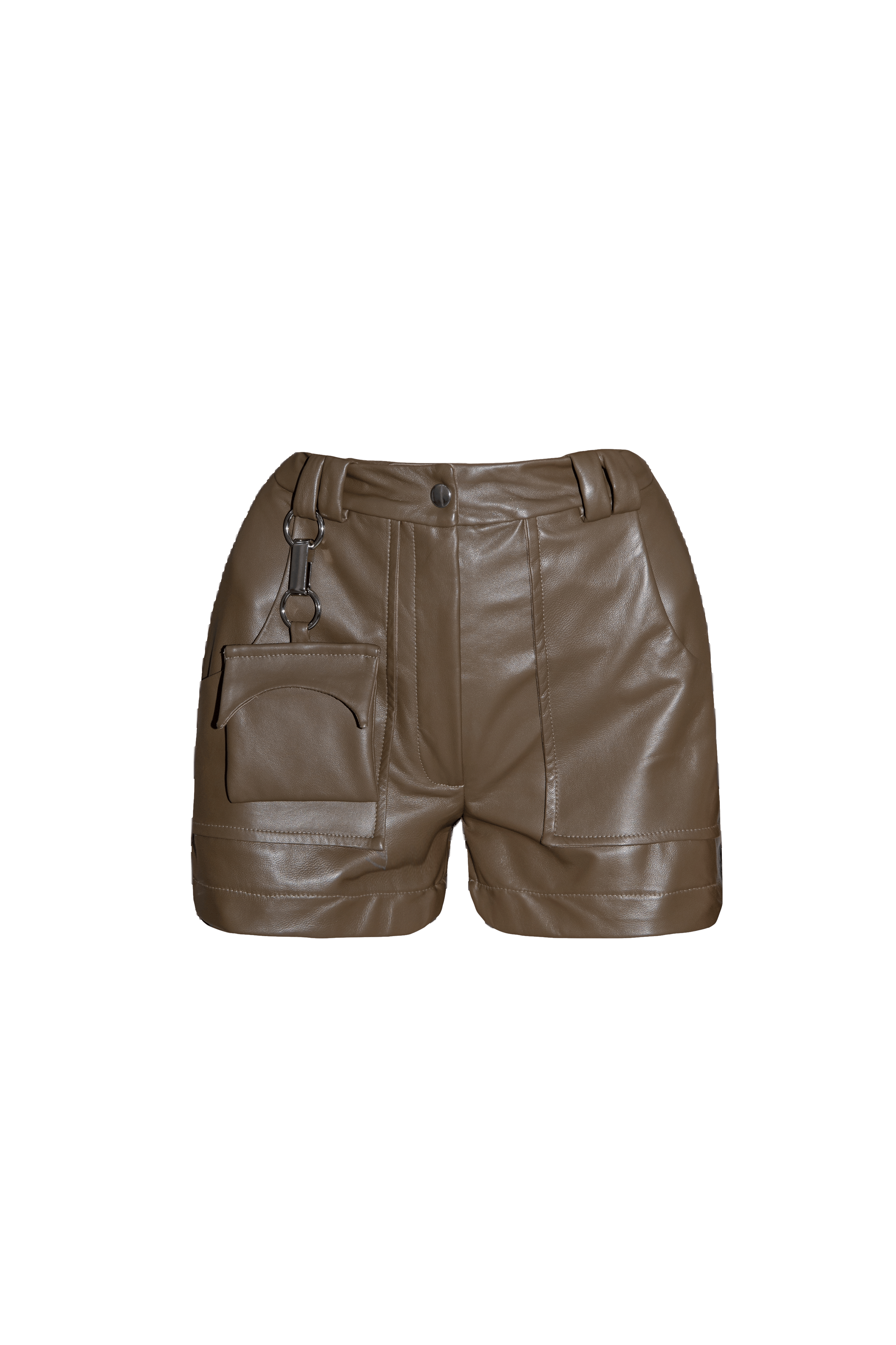 LAMBSKIN SHORTS in Green made by Vestiaire d'un Oiseau Libre