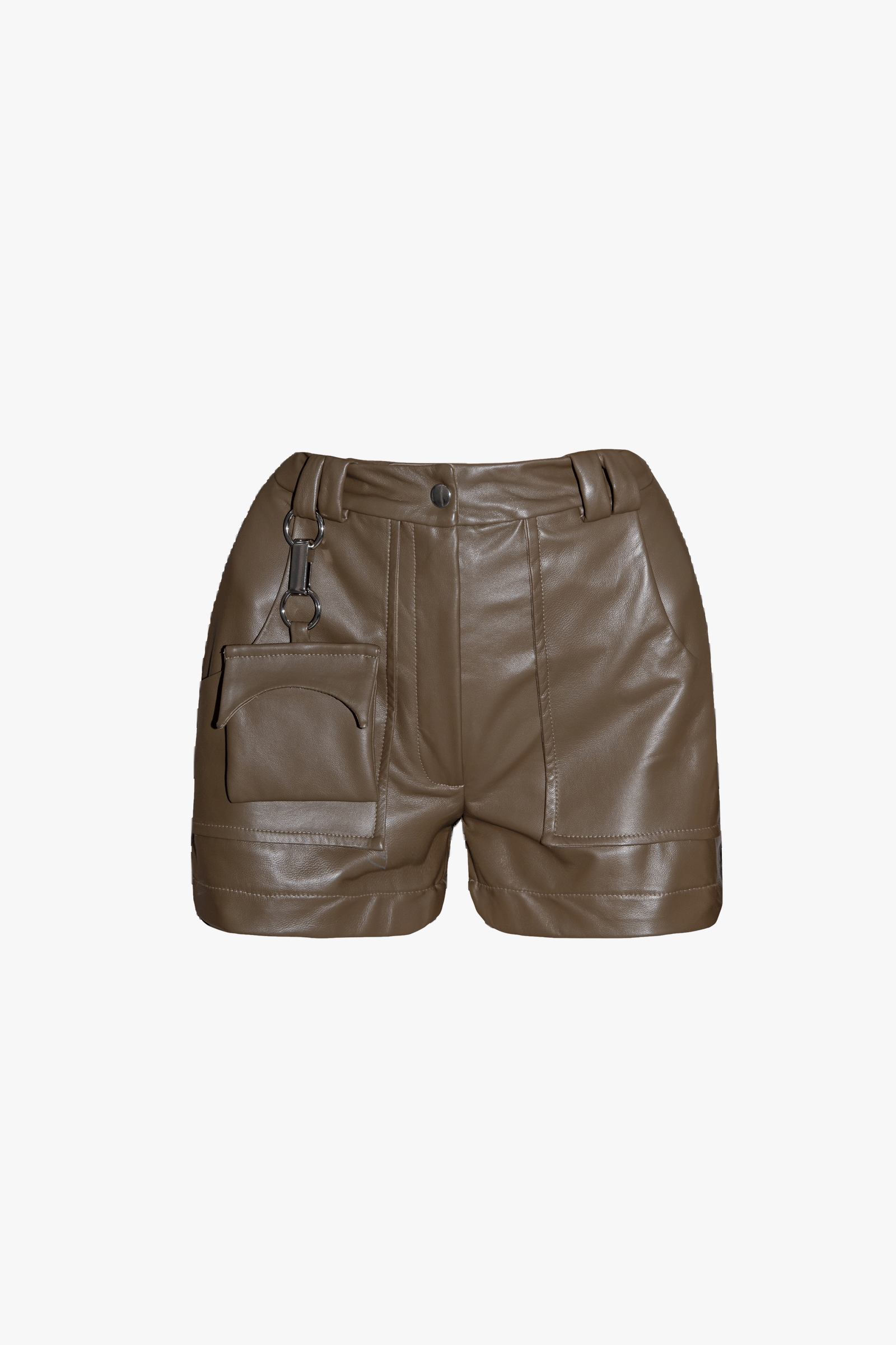 LAMBSKIN SHORTS in Green made by Vestiaire d'un Oiseau Libre