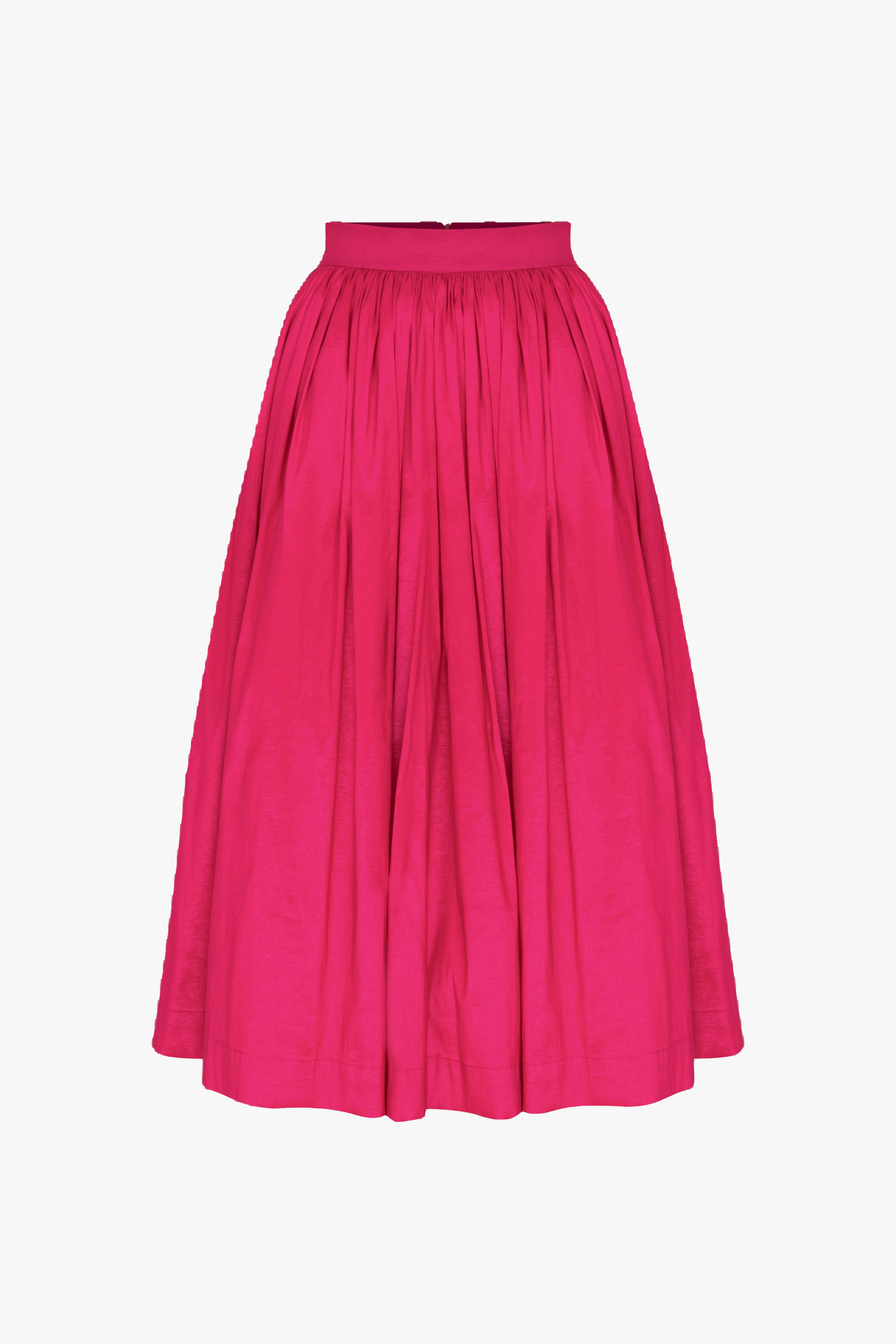 Lou Lou Midi Skirt in Pink in Pink made by Nazli Ceren