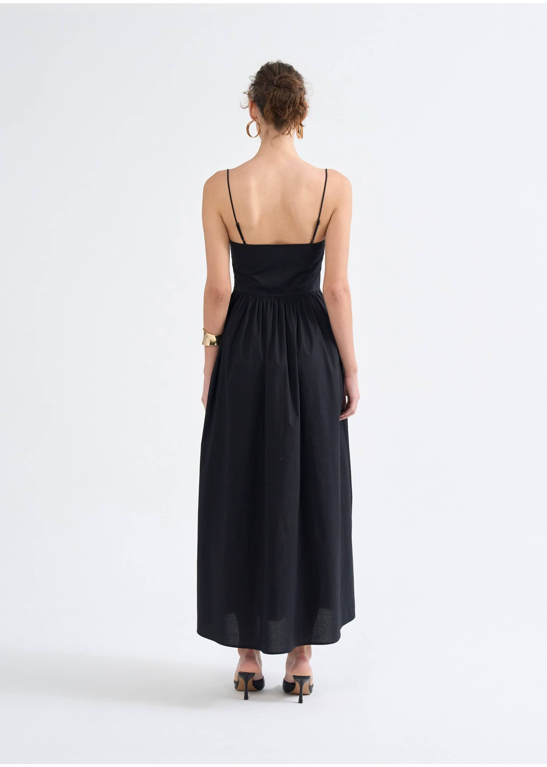 Raquel Lace-Up Maxi Dress made by Decolet The Label