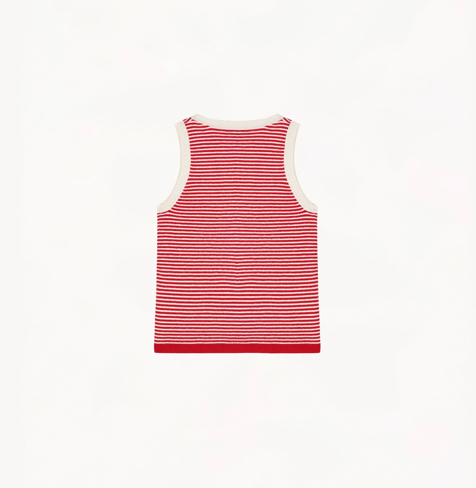 MULTICOLOR STRIPED U-NECK VEST made by CRUSH Collection