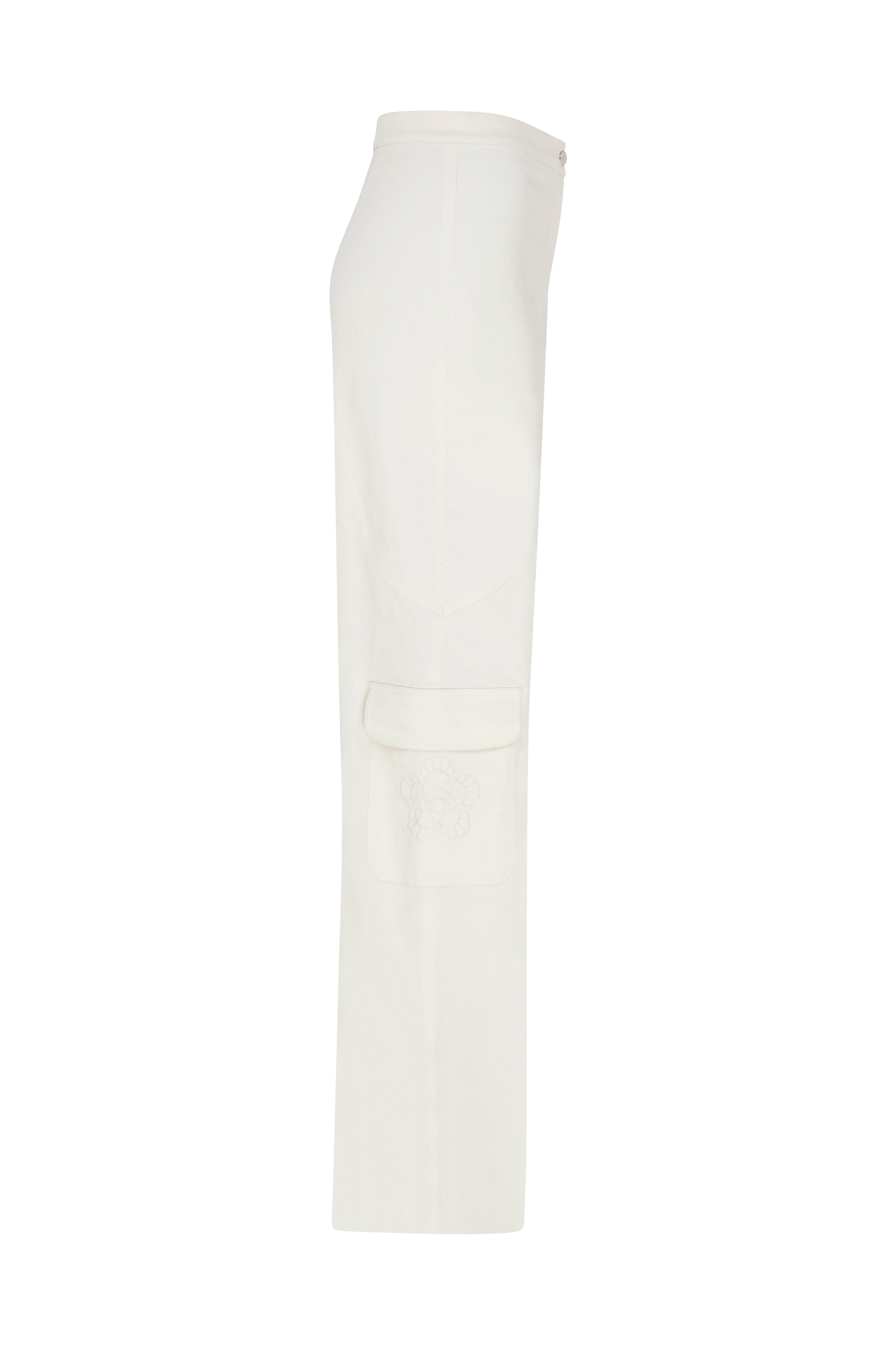 Floral Whisper Beige Jeans made by Declara