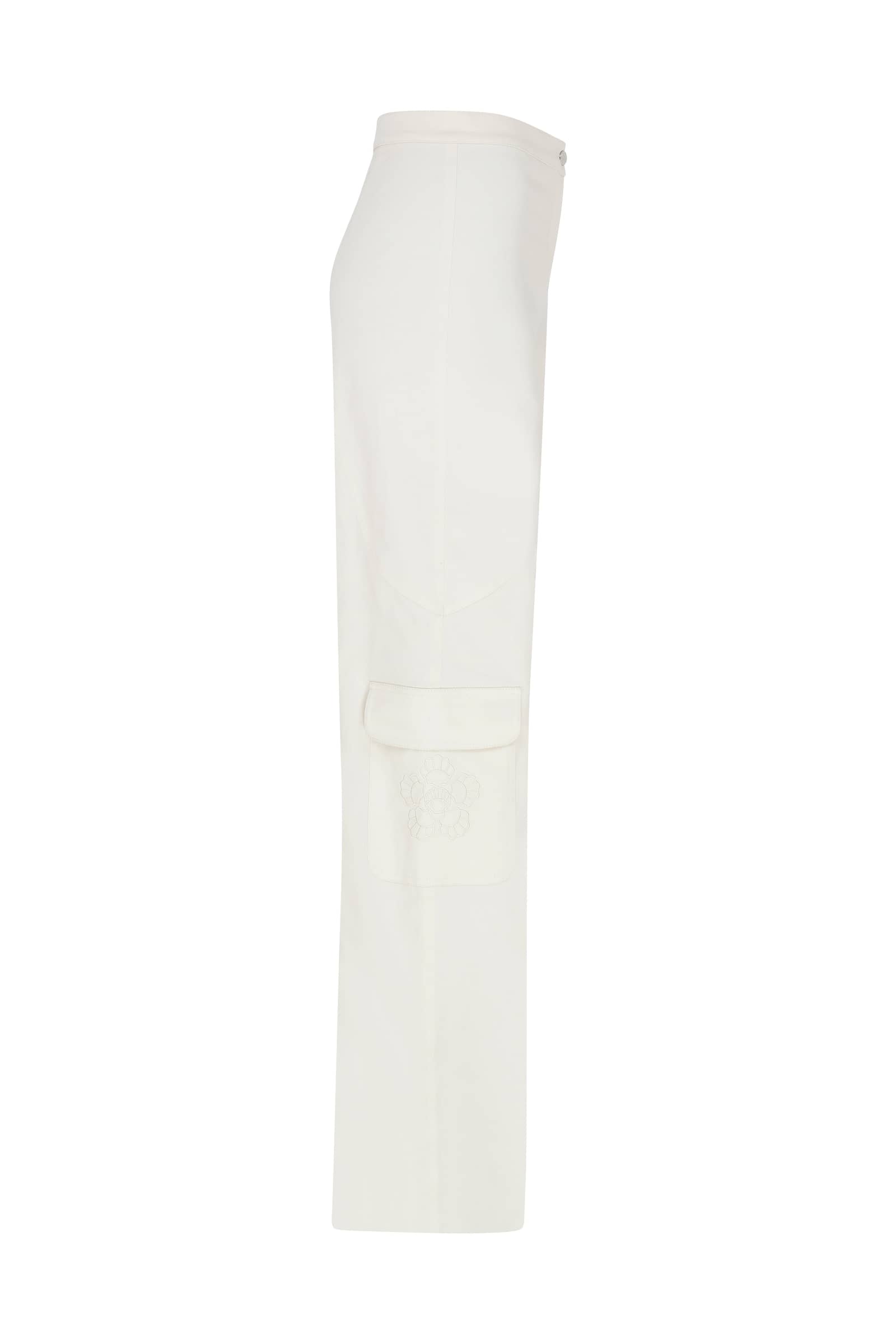 Floral Whisper Beige Jeans made by Declara