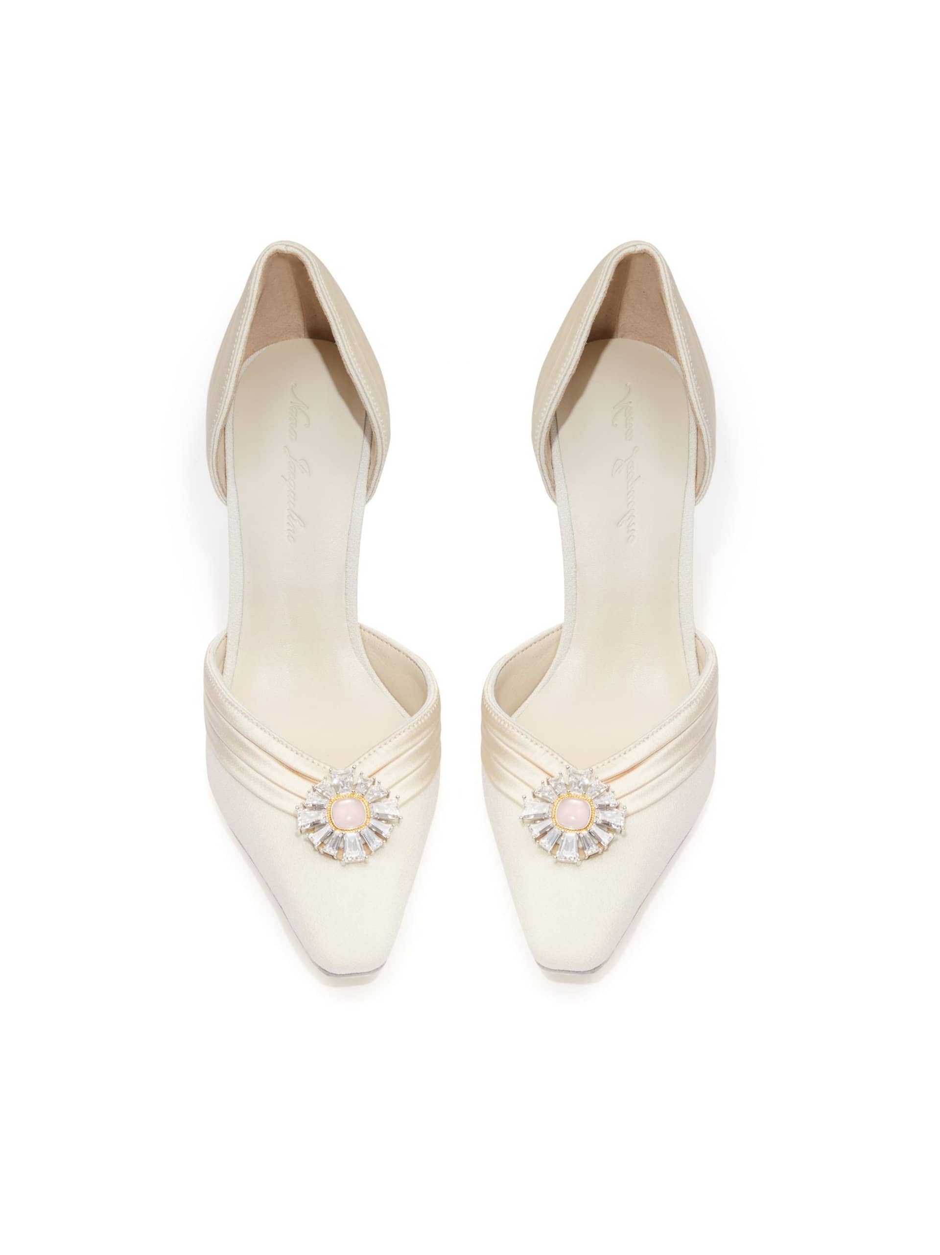 Diana Diamond Heels (White) (Final Sale) in White made by Nana Jacqueline