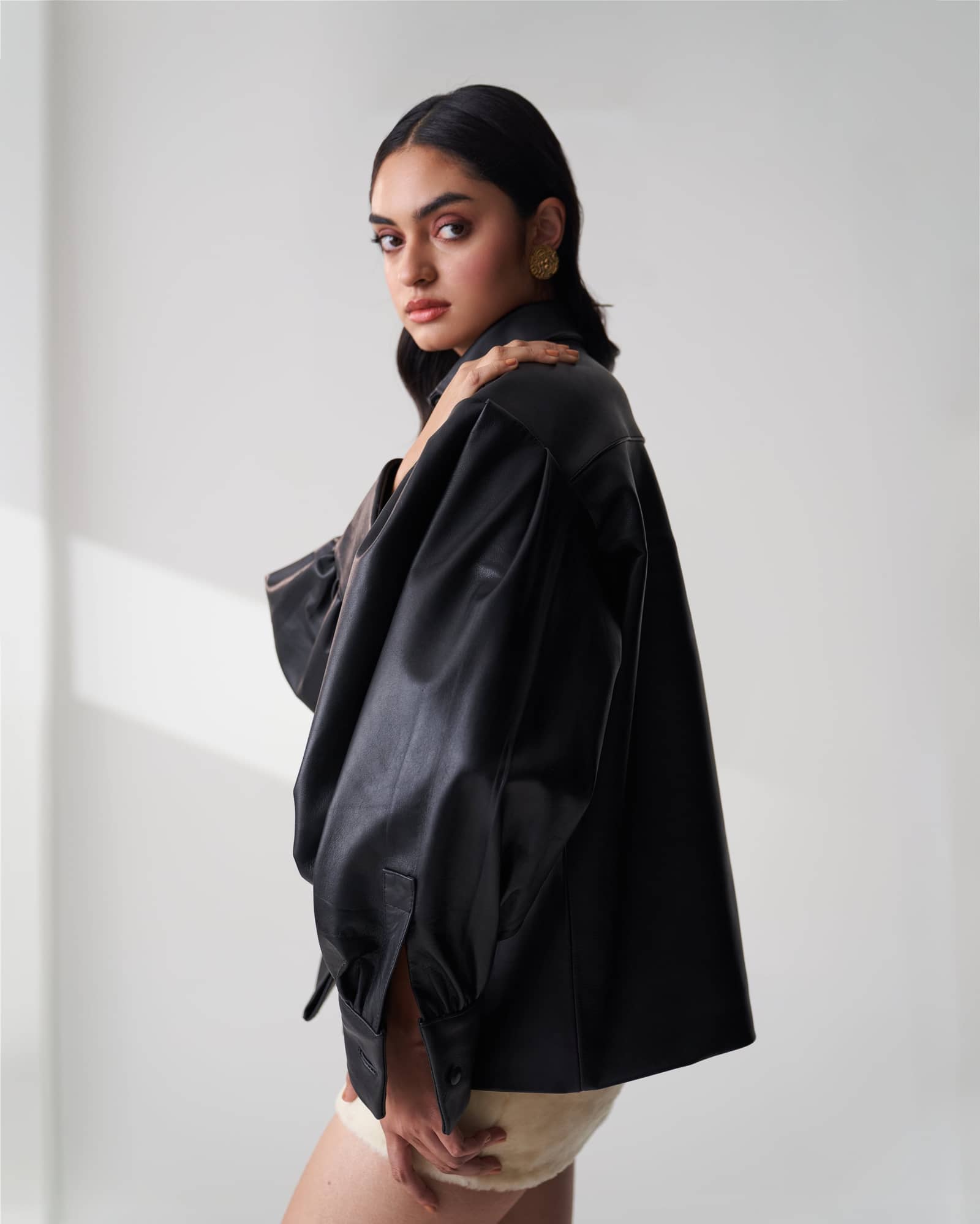 Black Leather Shirt made by Szabo Sihag