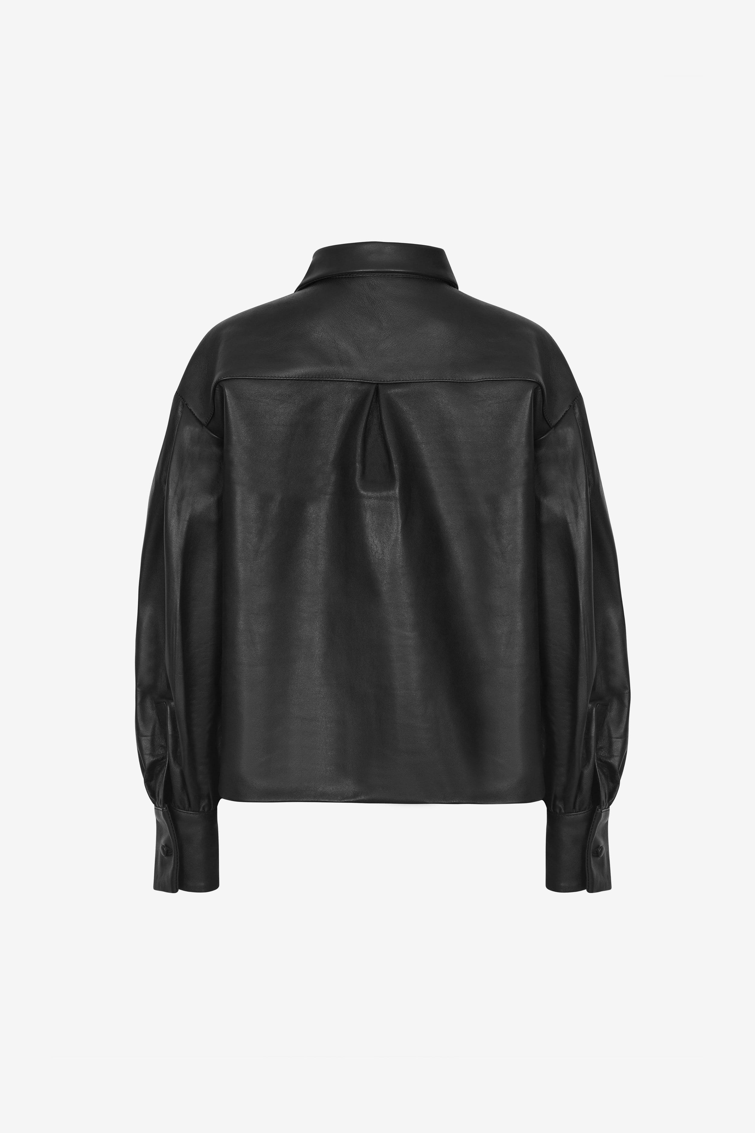 Black Leather Shirt made by Szabo Sihag