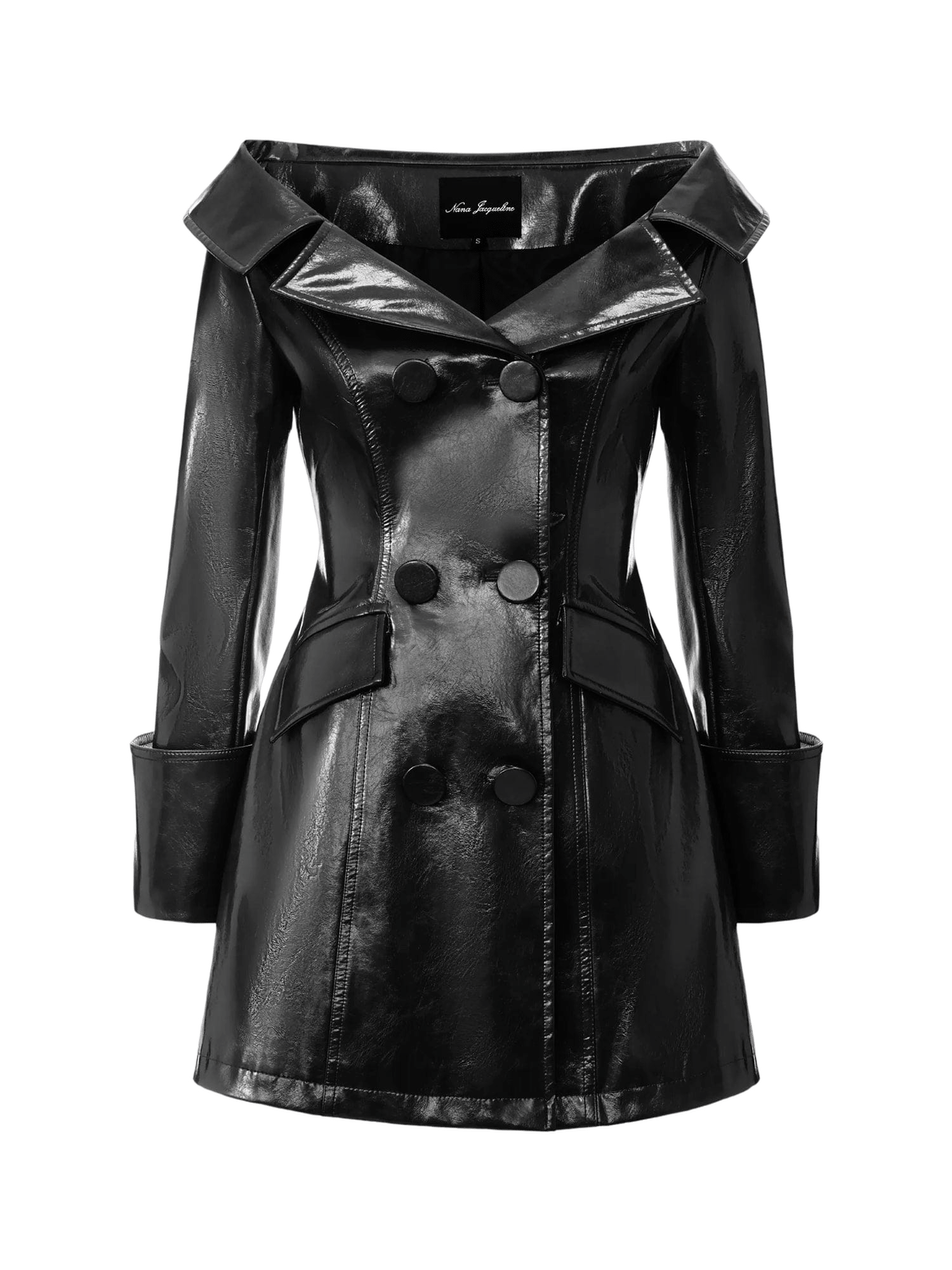 Béatrice Vegan Leather Black Jacket made by Nana Jacqueline