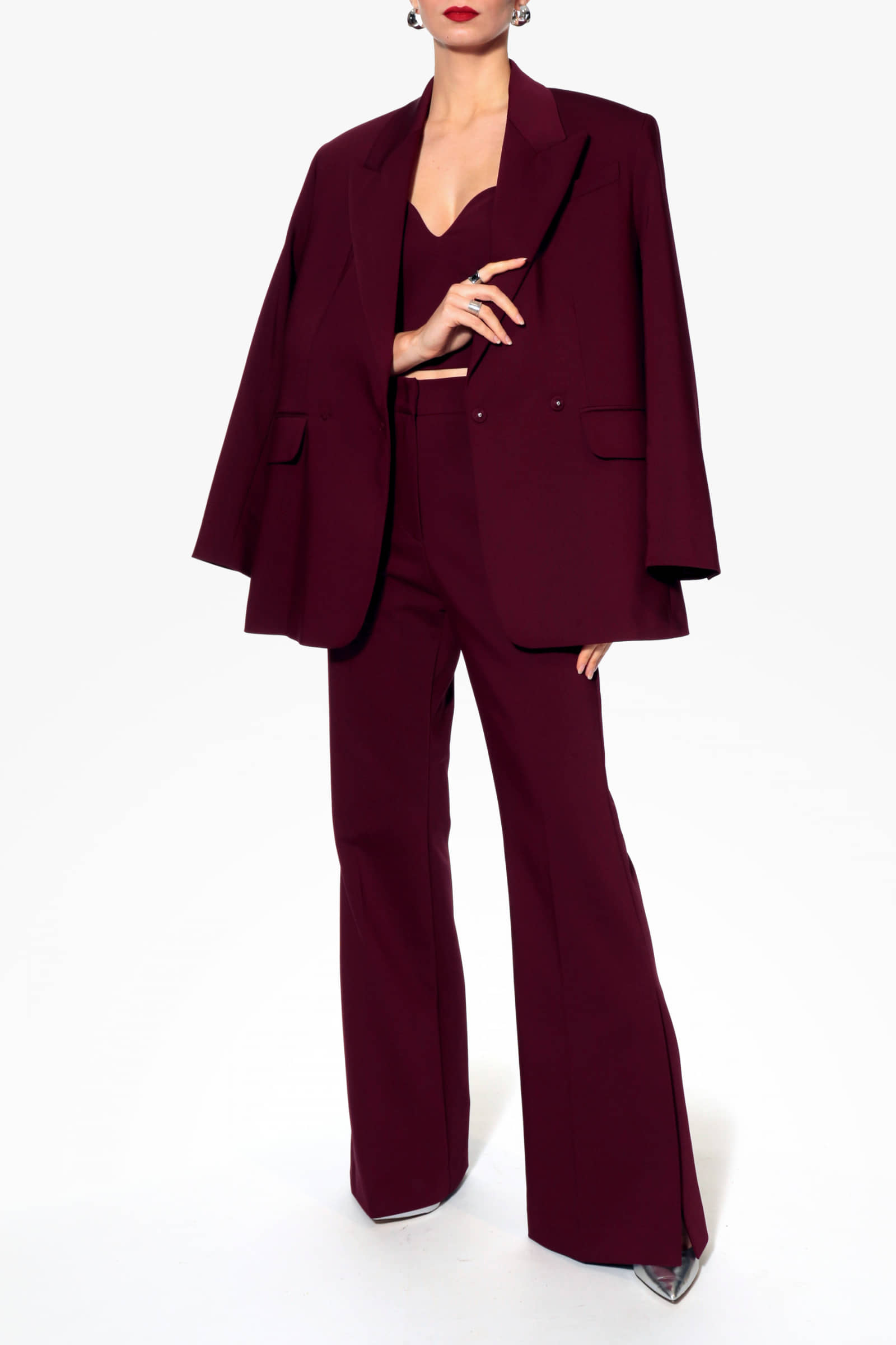 Blazer Blair Burgundy Wine made by HALEWSKI