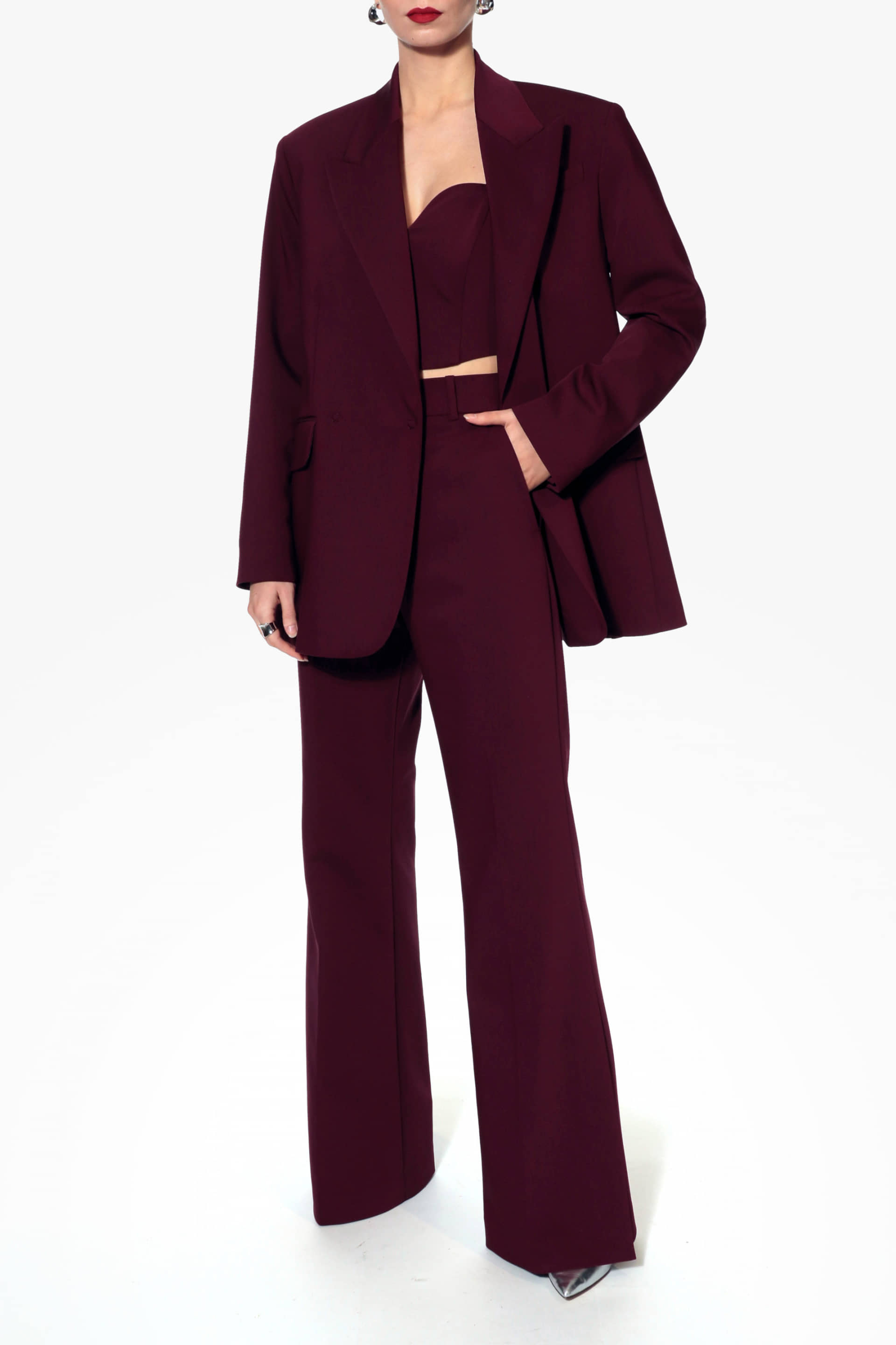 Blazer Blair Burgundy Wine made by HALEWSKI