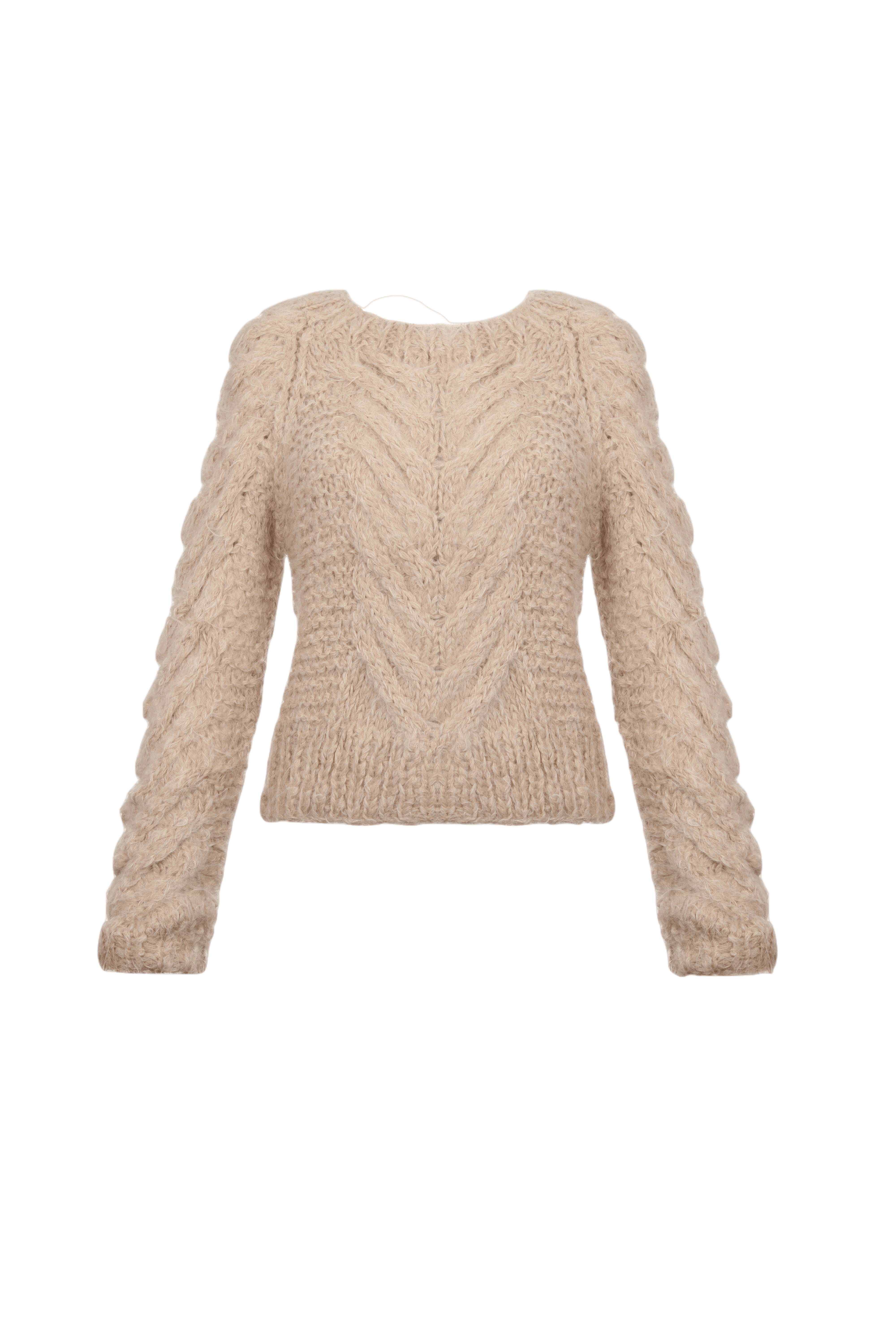 JAQARU sweater in Beige made by AYNI
