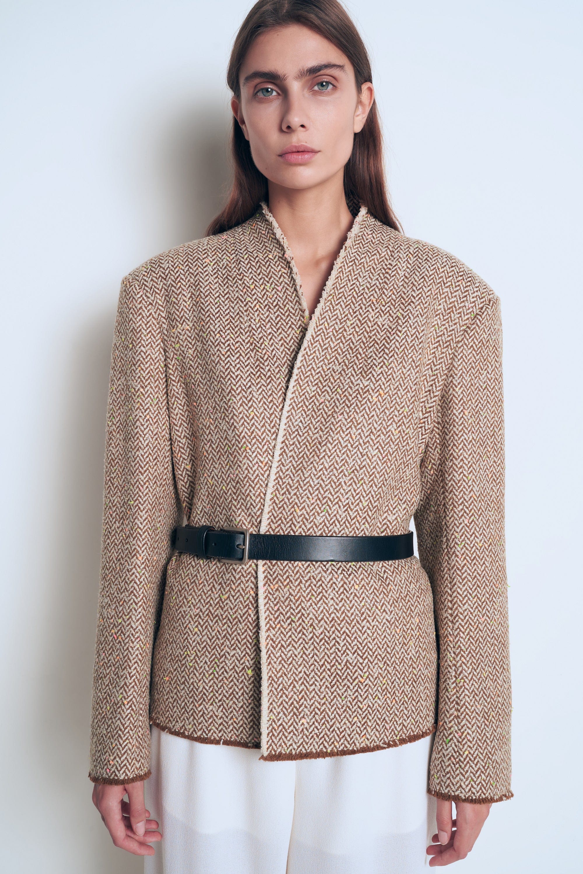 Cotton open cut jacket made by A.M.G