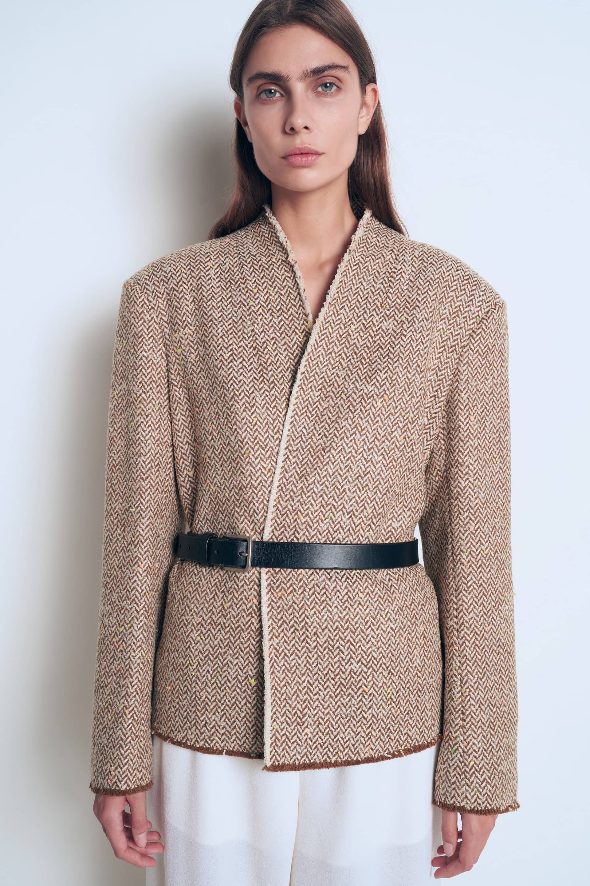 Cotton open cut jacket made by A.M.G