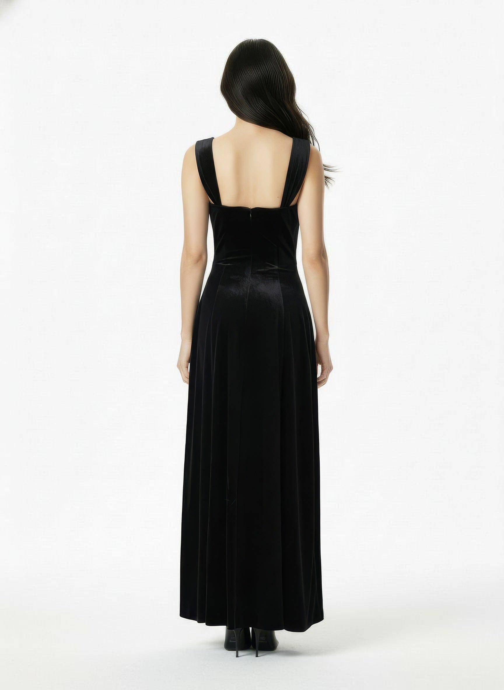 Belle Velvet Maxi Dress (Black) made by Nana Jacqueline
