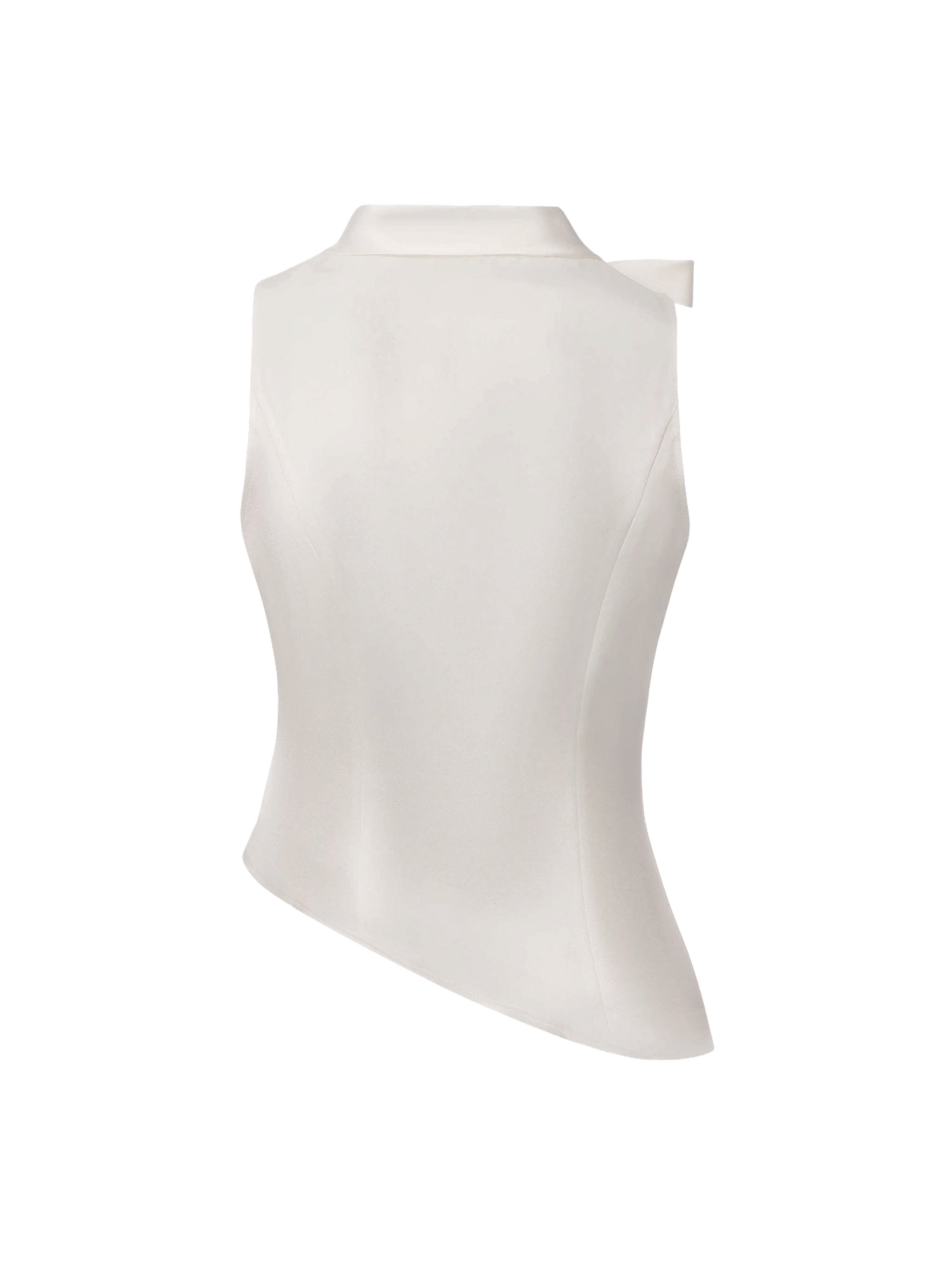 Lily Satin Bow Detail White Top made by Nana Jacqueline