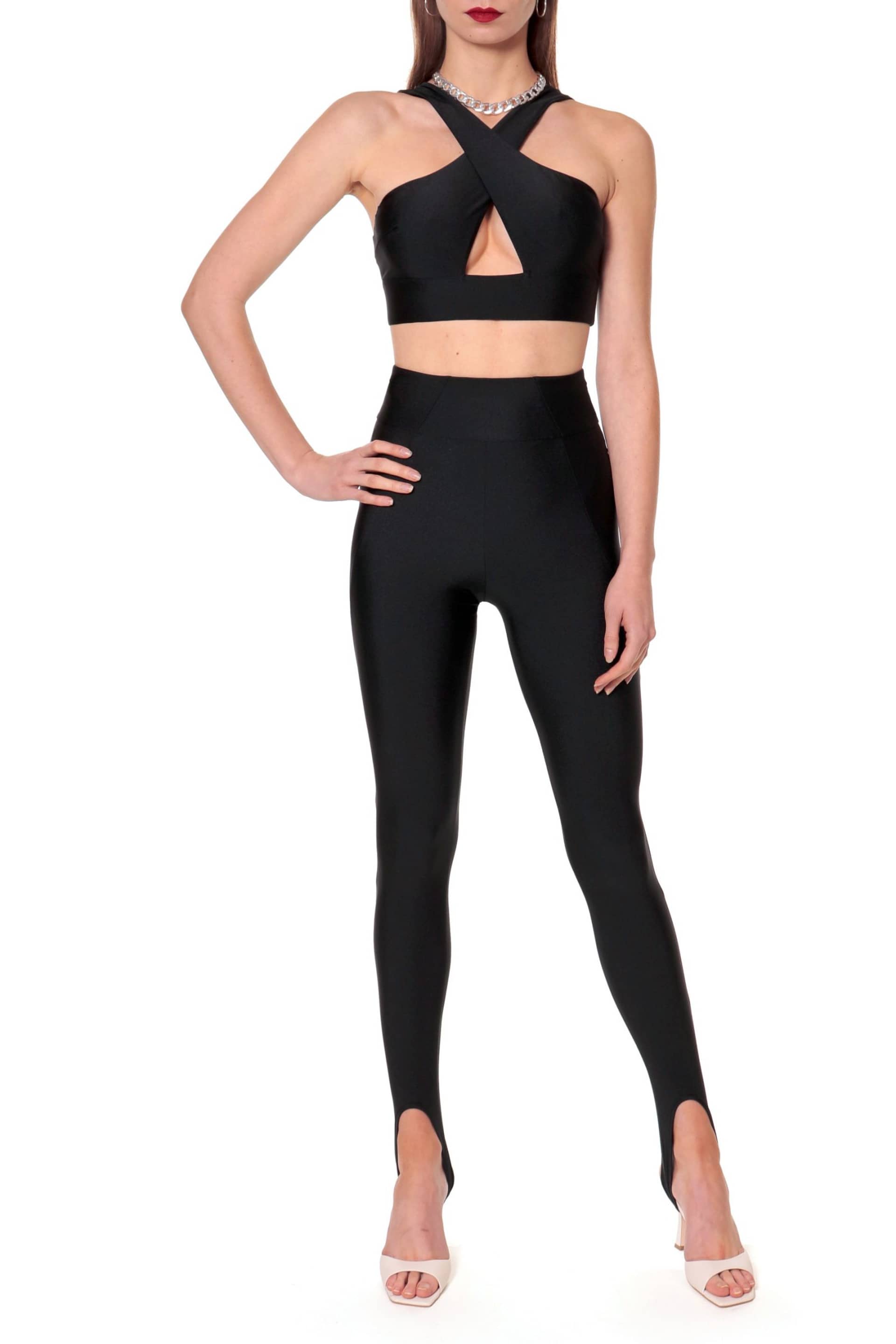 Pants Gia Background Black made by HALEWSKI