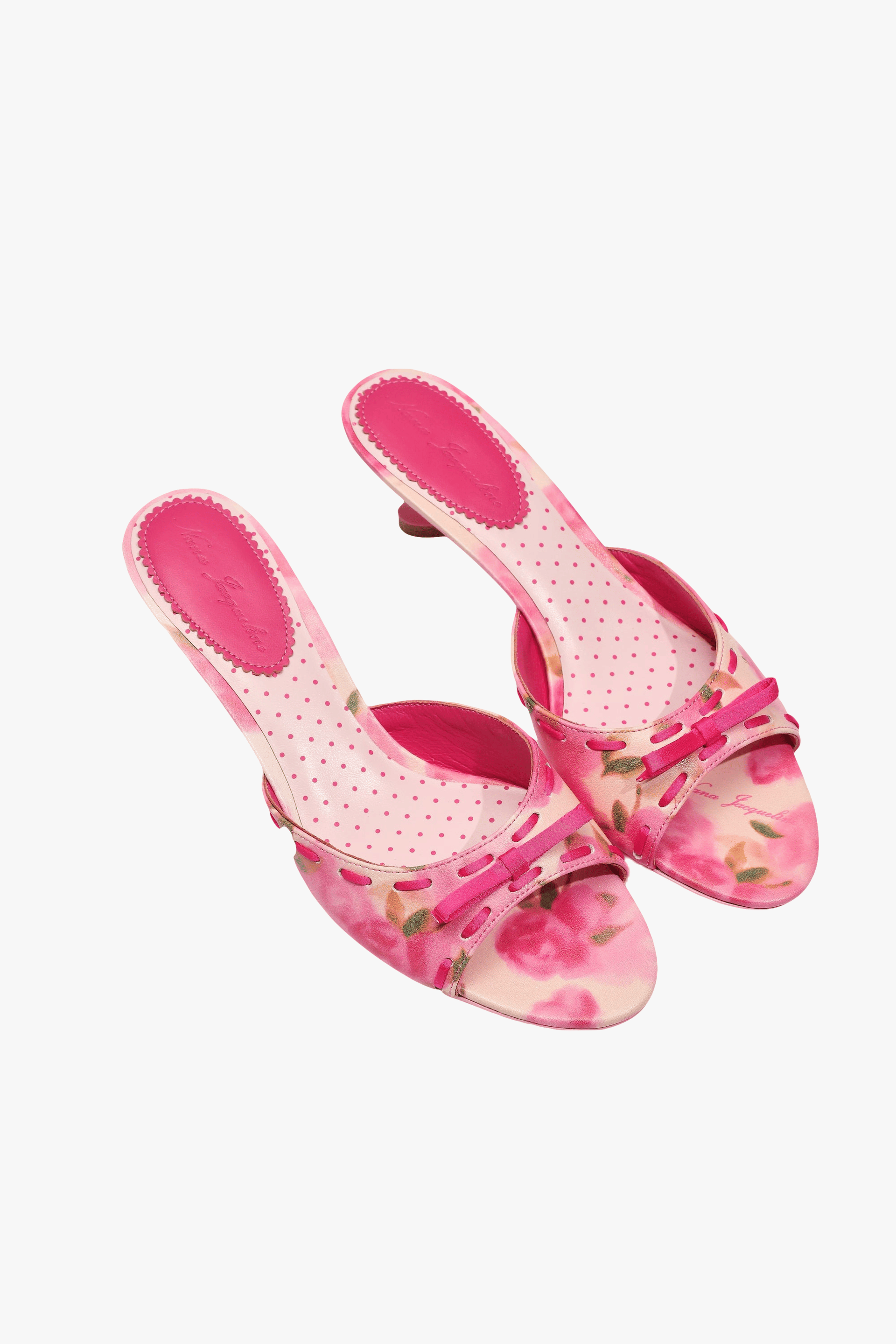 Paulina Bow Heels (Rose) (Final Sale) in Pink made by Nana Jacqueline