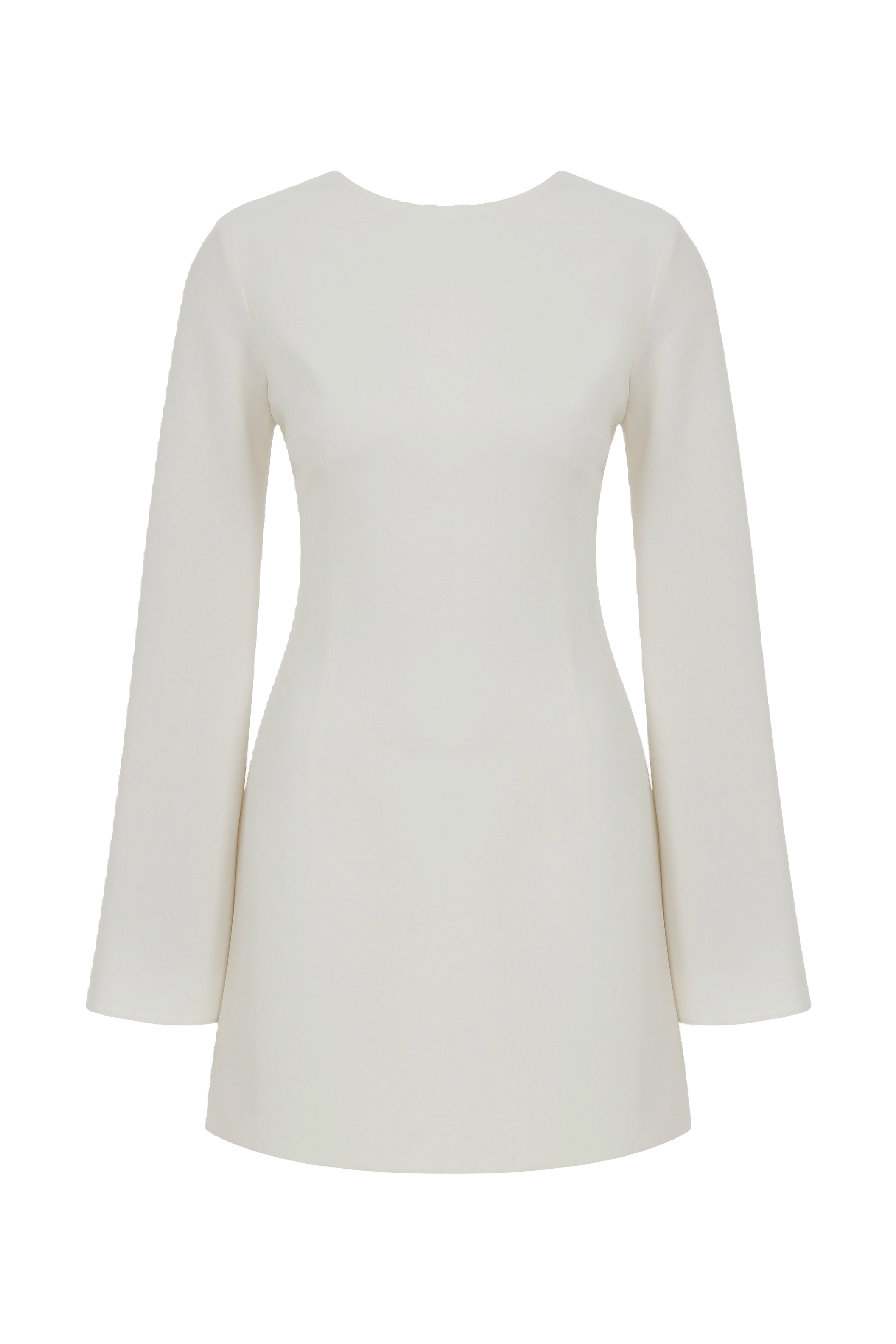 Ira Tie-Back Crepe Mini Dress in Blanche made by Nazli Ceren