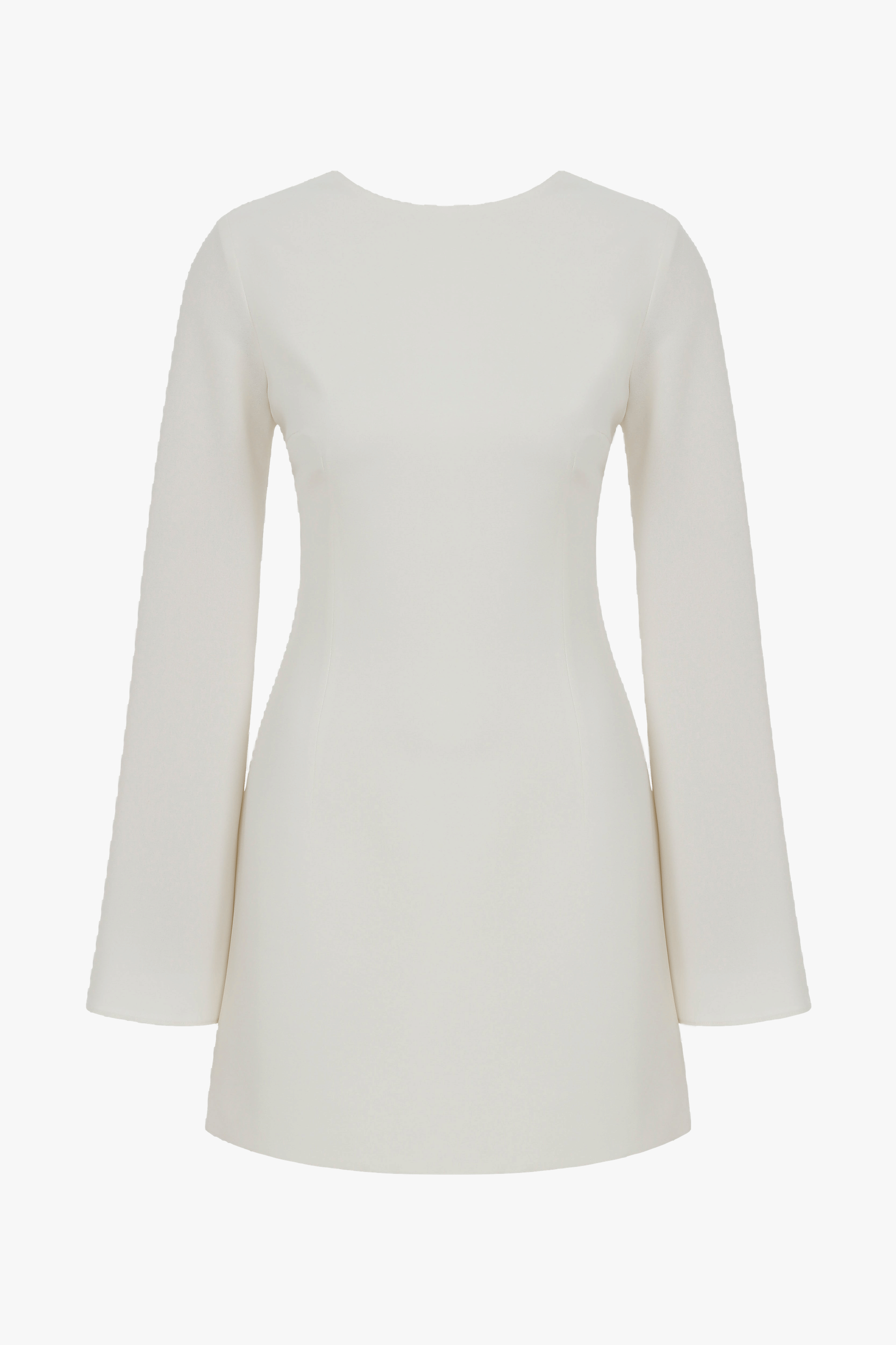 Ira Tie-Back Crepe Mini Dress in Blanche made by Nazli Ceren