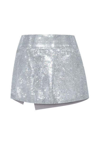 BARCODE MIRROR SKIRT made by NUÉ