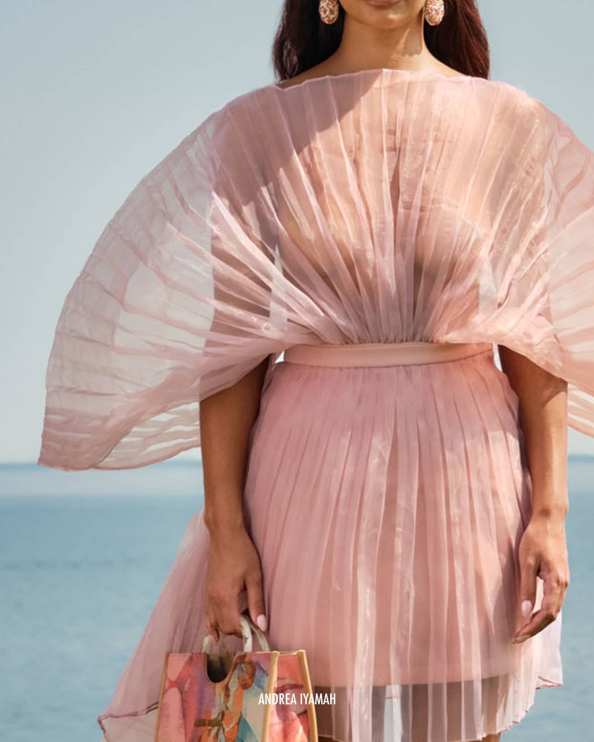 SOMBRA BODYSUIT - POWDER PINK made by Andrea Iyamah