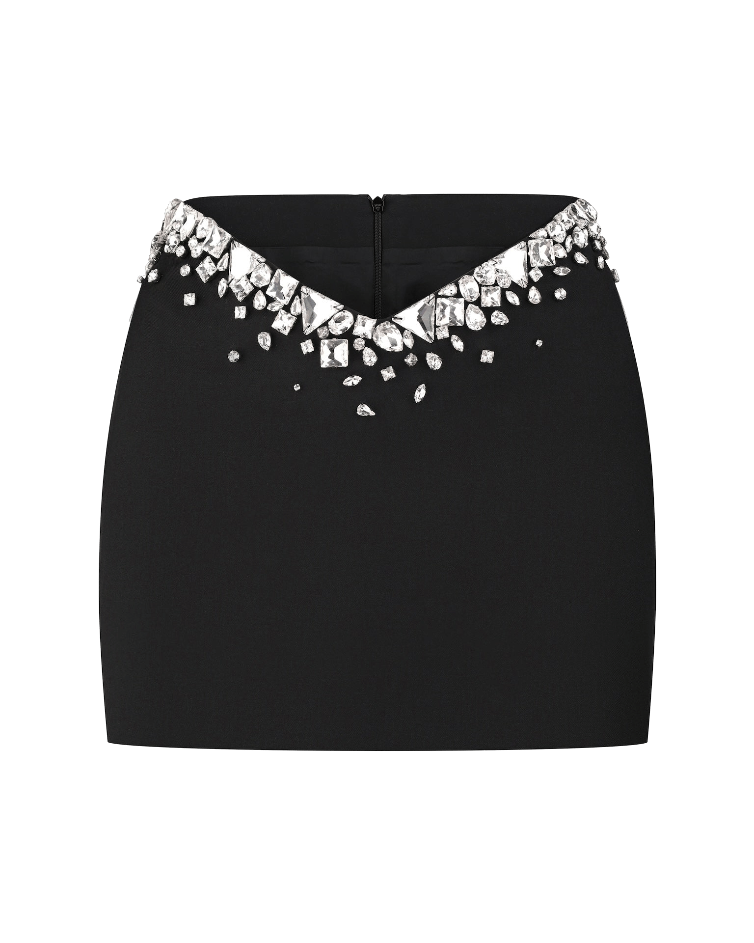 Cutout Crystal-Embellished Mini Skirt made by NDS The Label