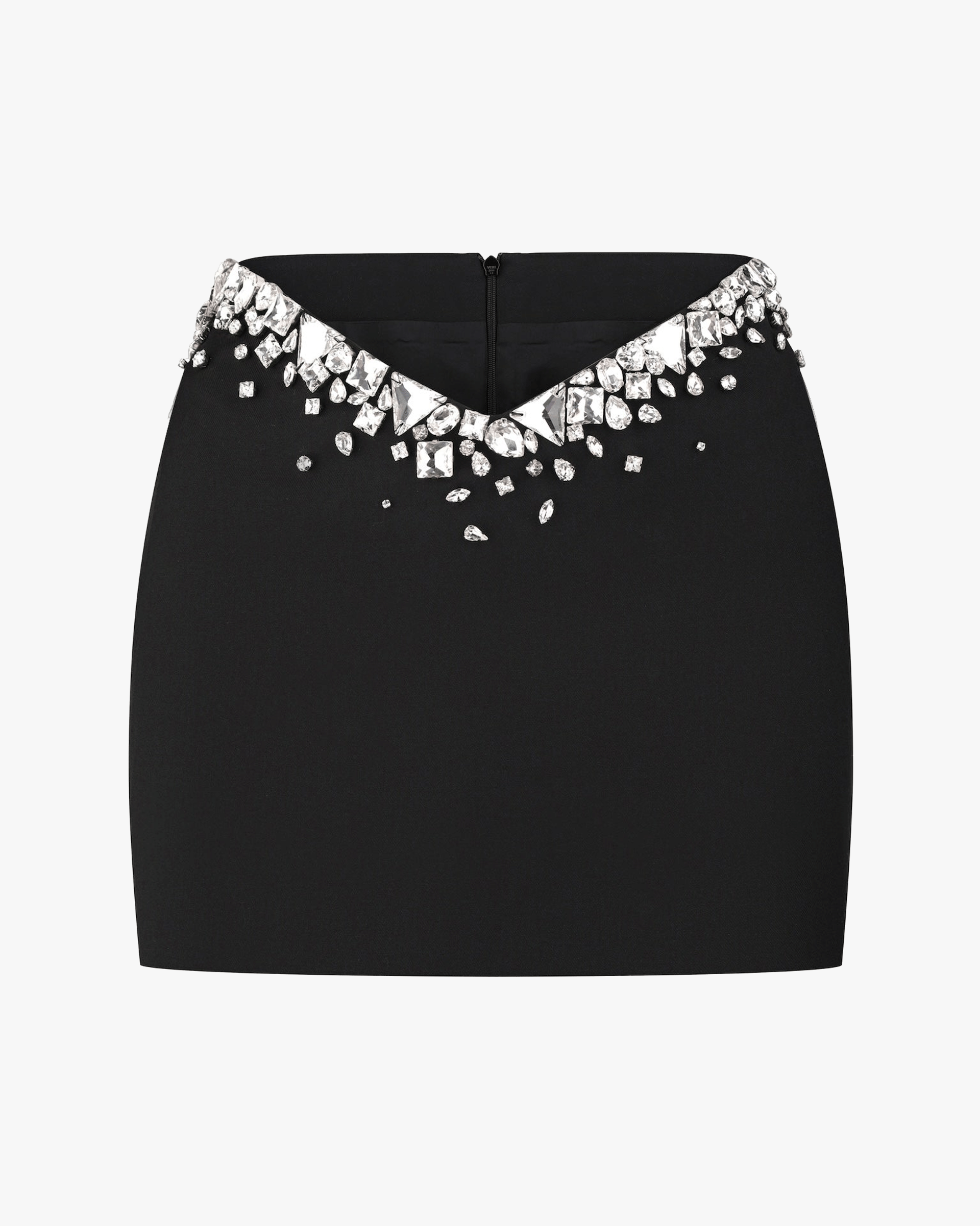 Cutout Crystal-Embellished Mini Skirt made by NDS The Label