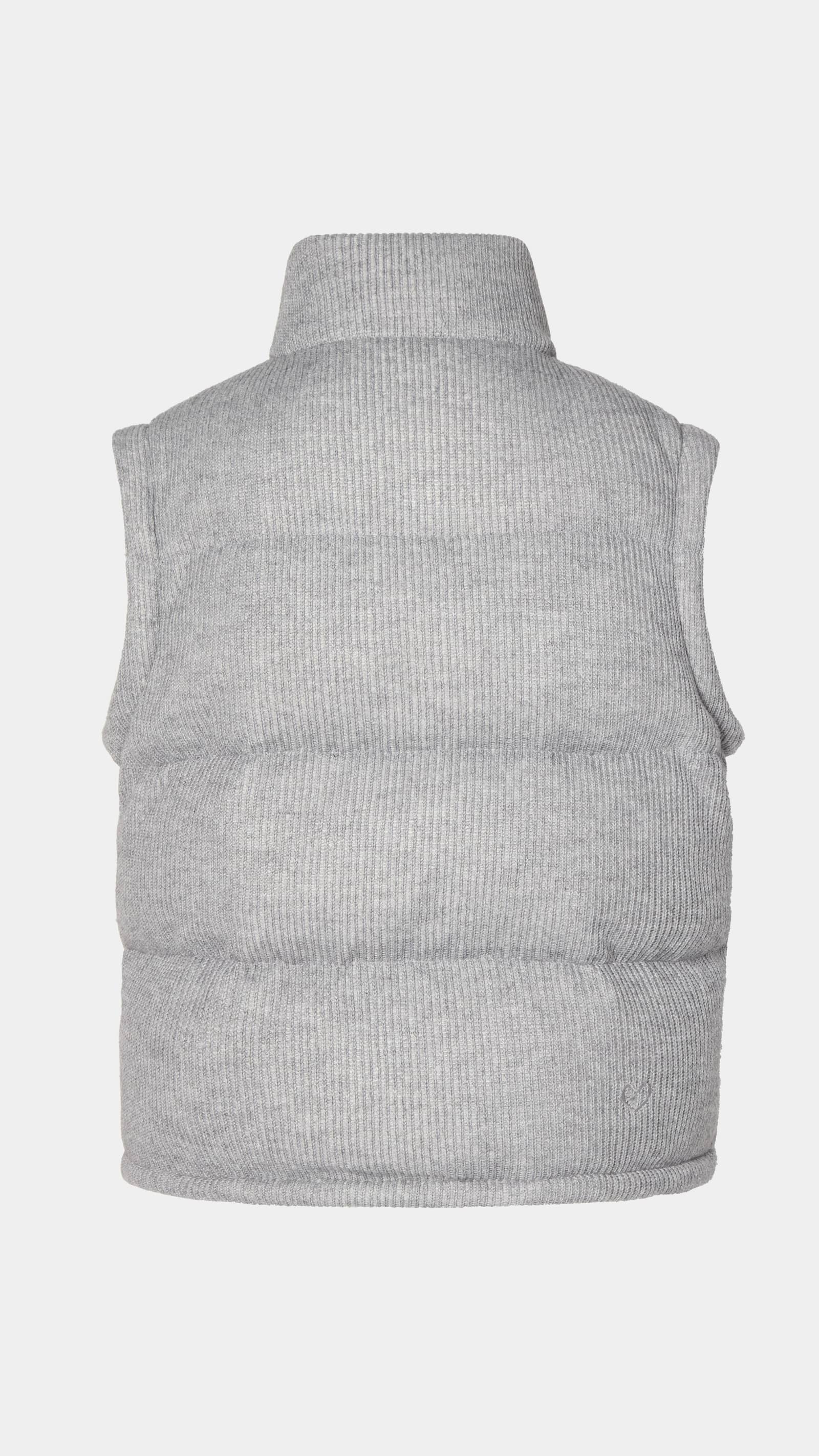Knitted Puffer Jacket Vest Grey made by CLOEYS