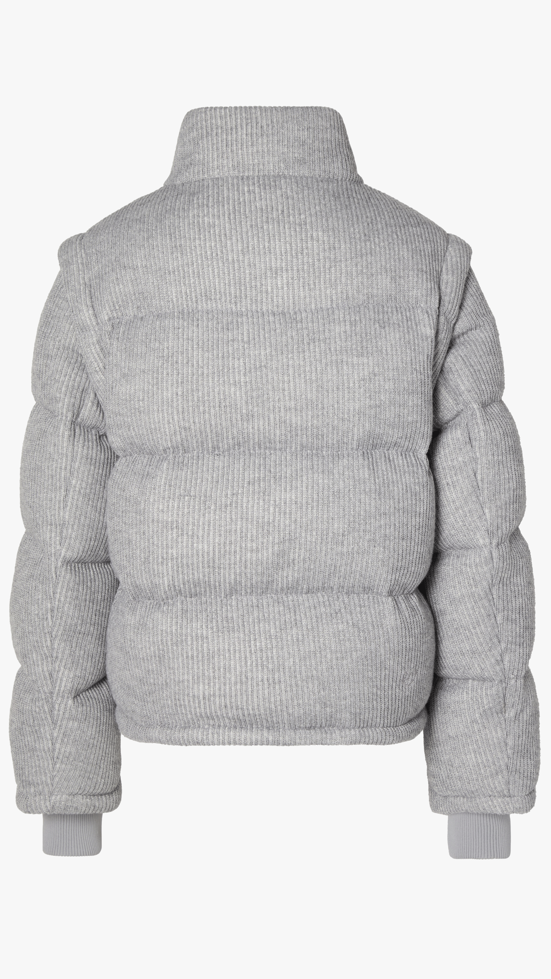 Knitted Puffer Jacket Vest Grey made by CLOEYS