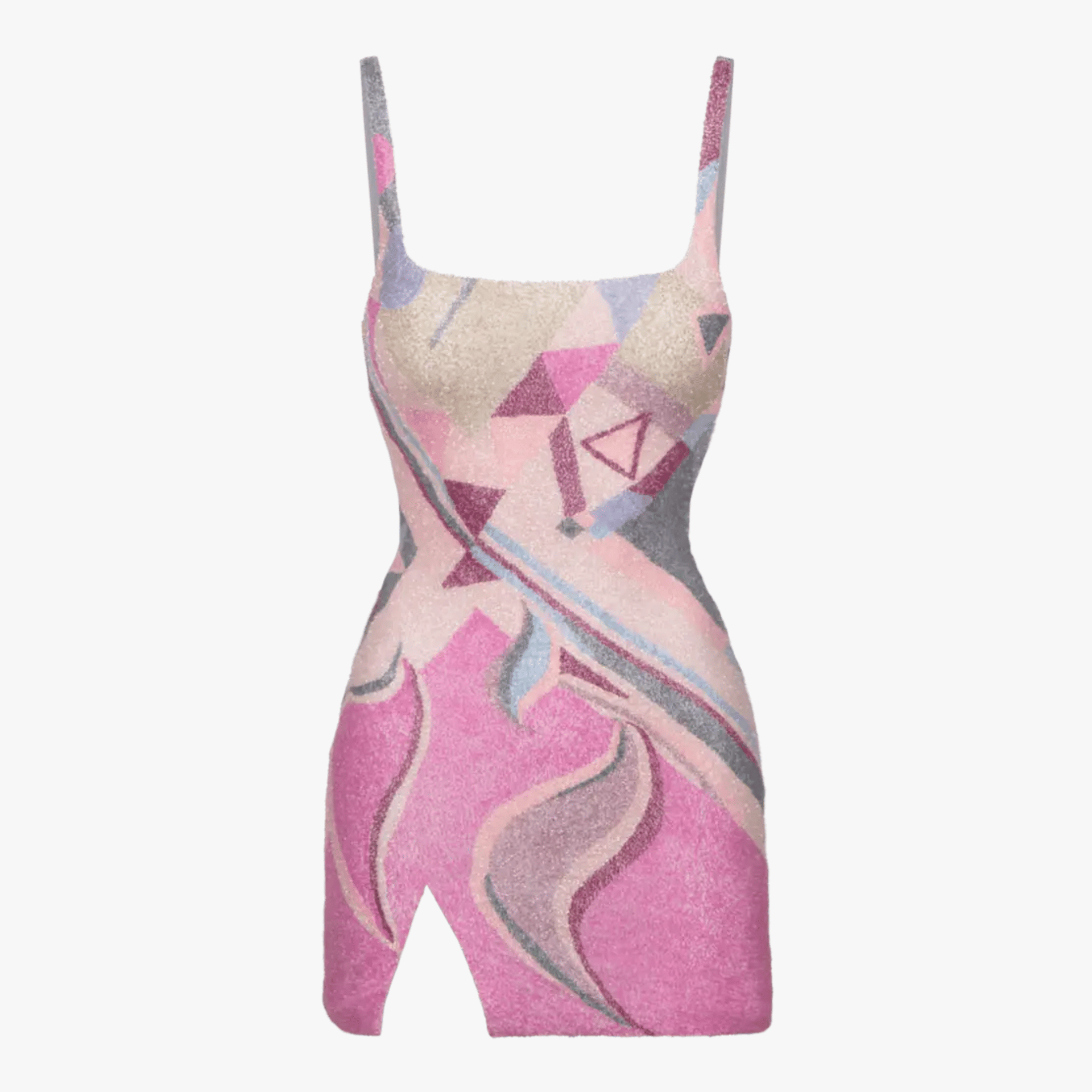 Sofia Halterneck Hand Beaded Party Dress in Pink made by Oceanus Swimwear