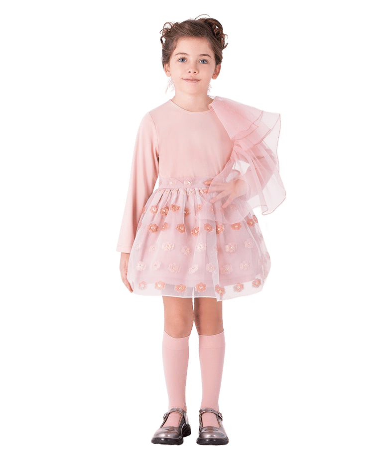 Tulle Ruffles Girls Outfit | 2 Pieces made by Mama Luma