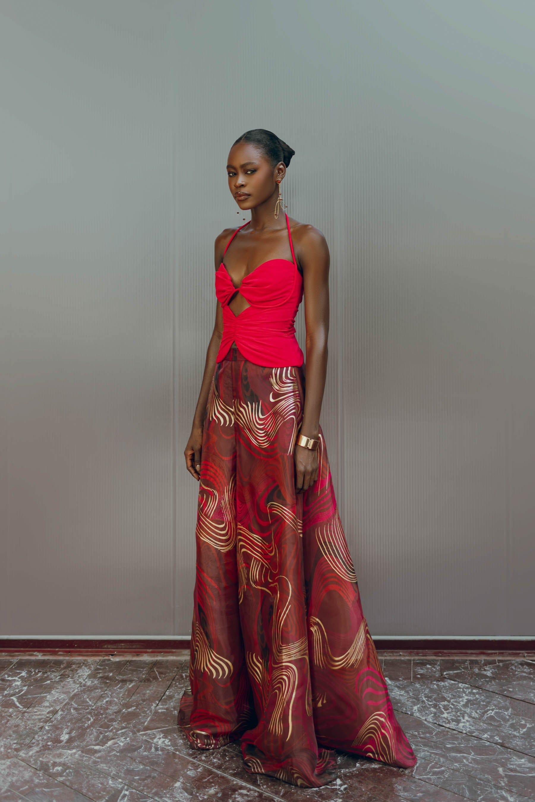 ORO PANTS - CORDA FOIL PRINT made by Andrea Iyamah