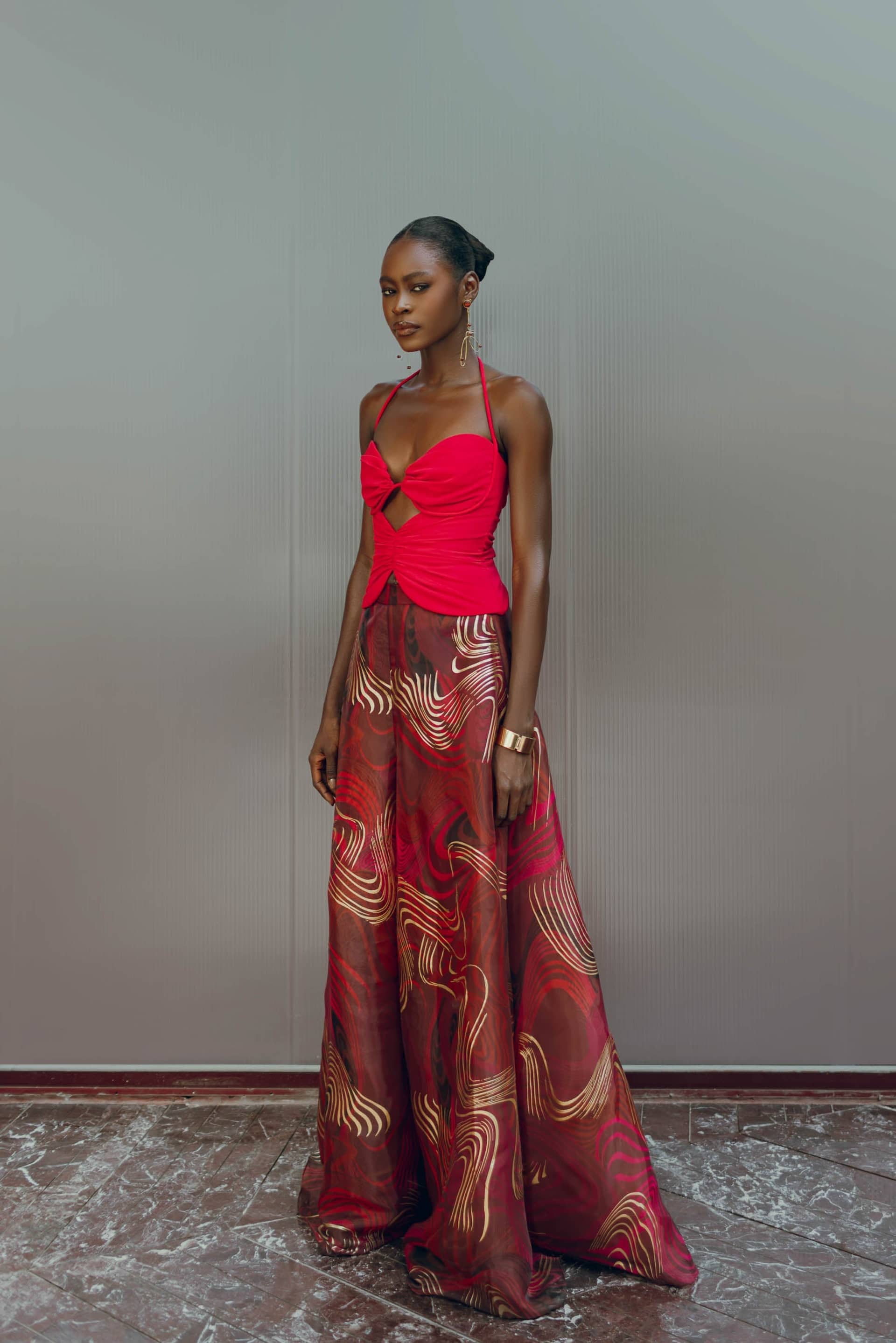 ORO PANTS - CORDA FOIL PRINT made by Andrea Iyamah