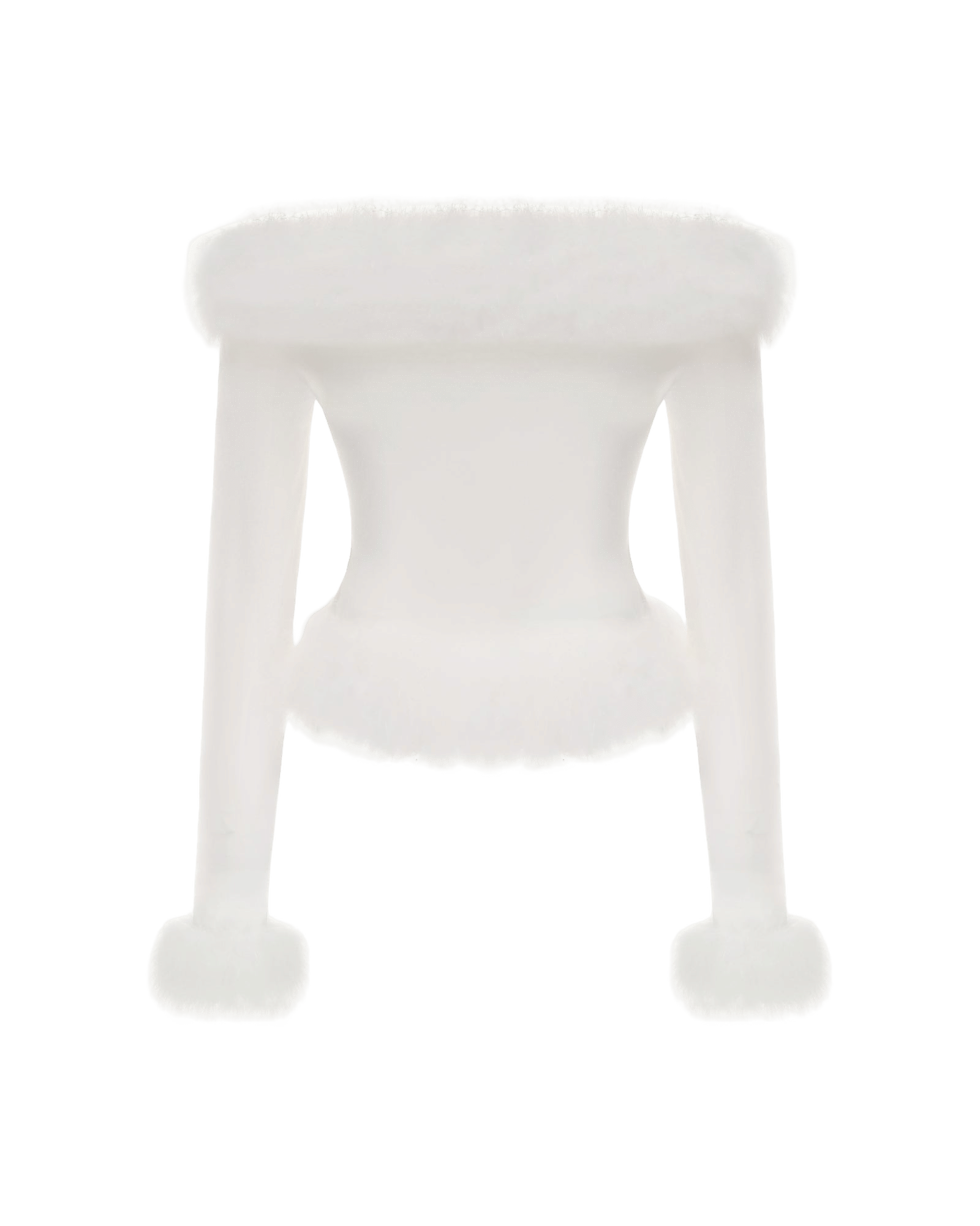 Viola Feather Top (White) made by Nana Jacqueline