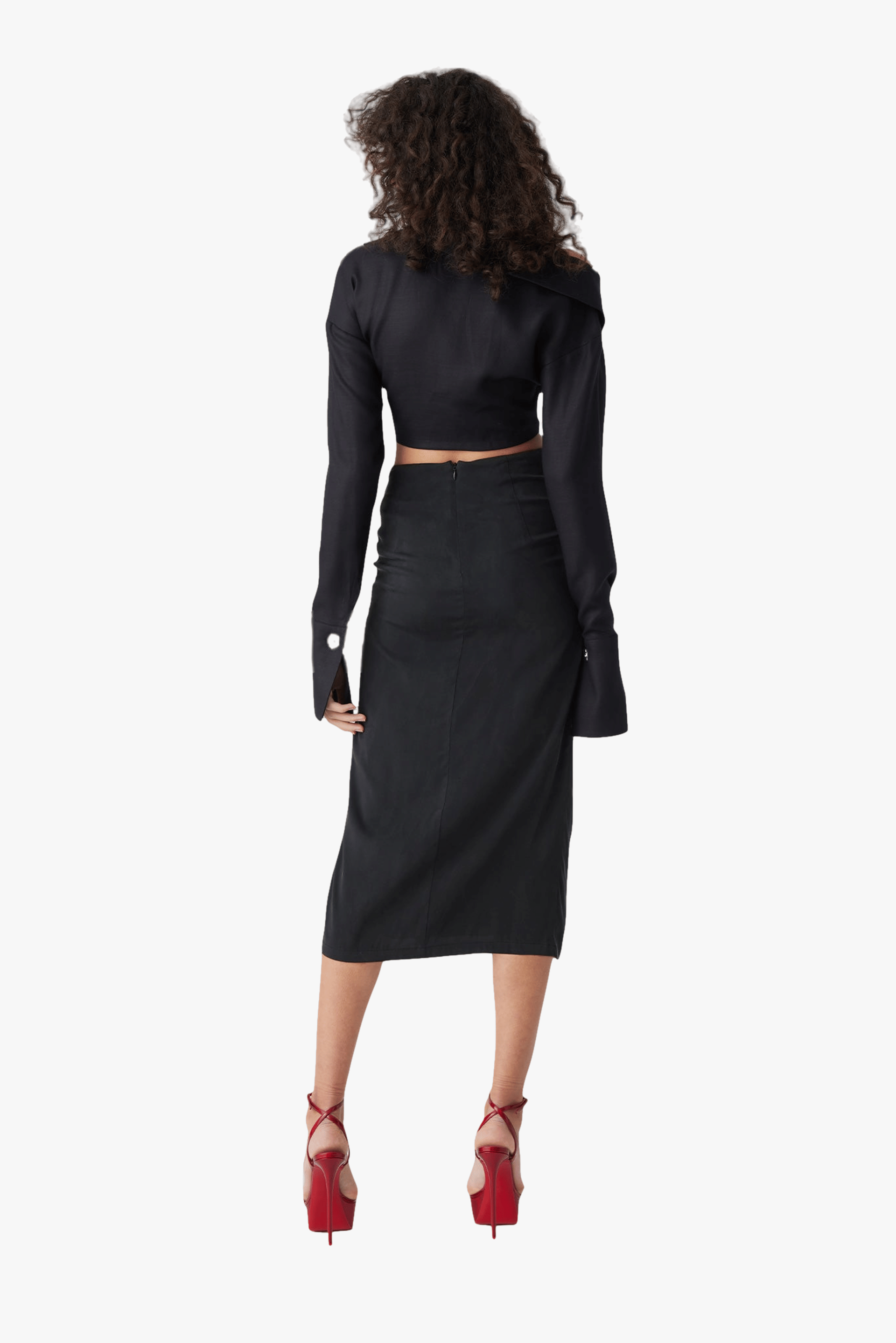 Petal Skirt in Black made by Atoir