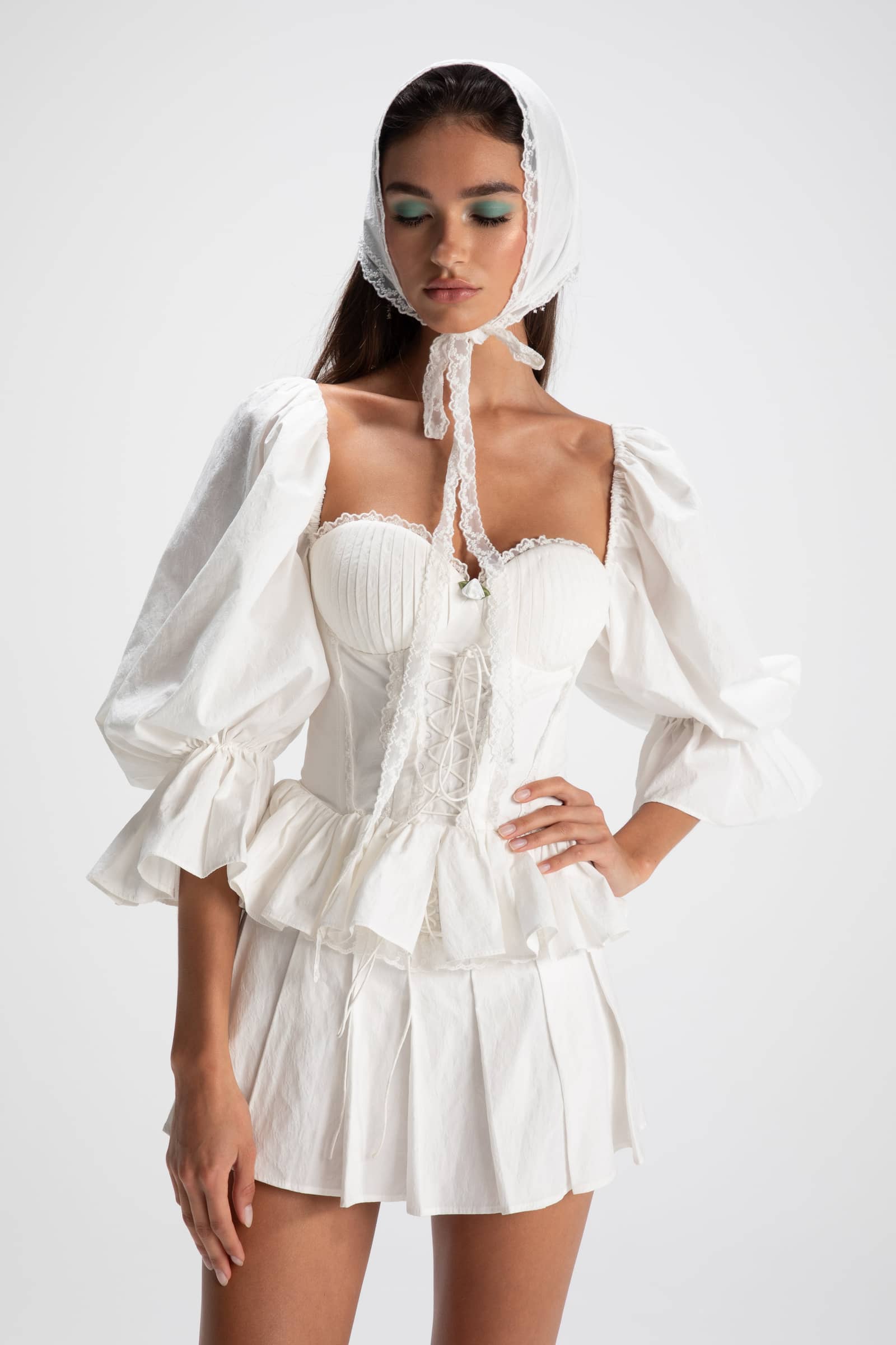 Maddie Lace Skirt in White made by Nana Jacqueline