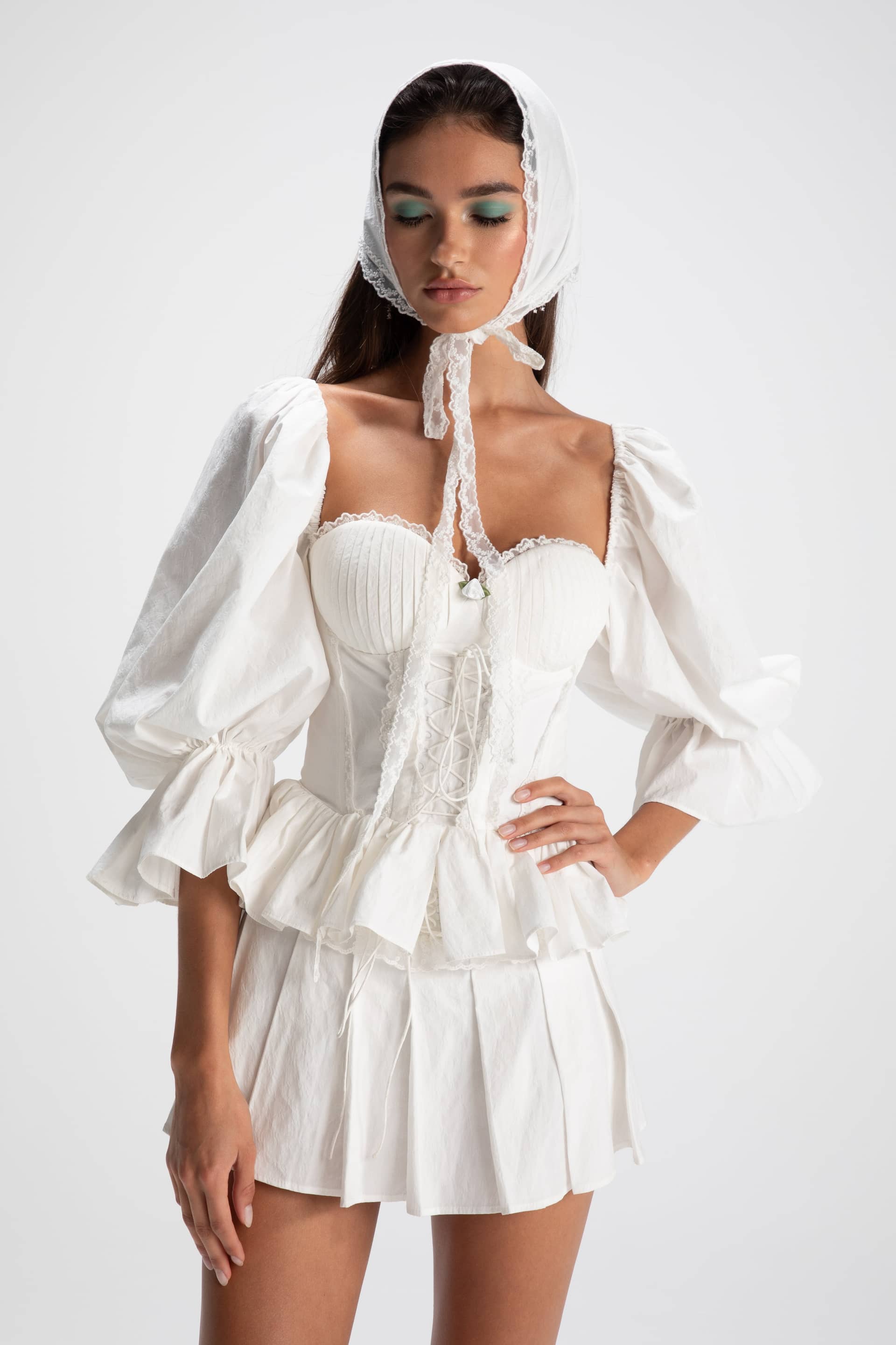 Maddie Lace Skirt in White made by Nana Jacqueline