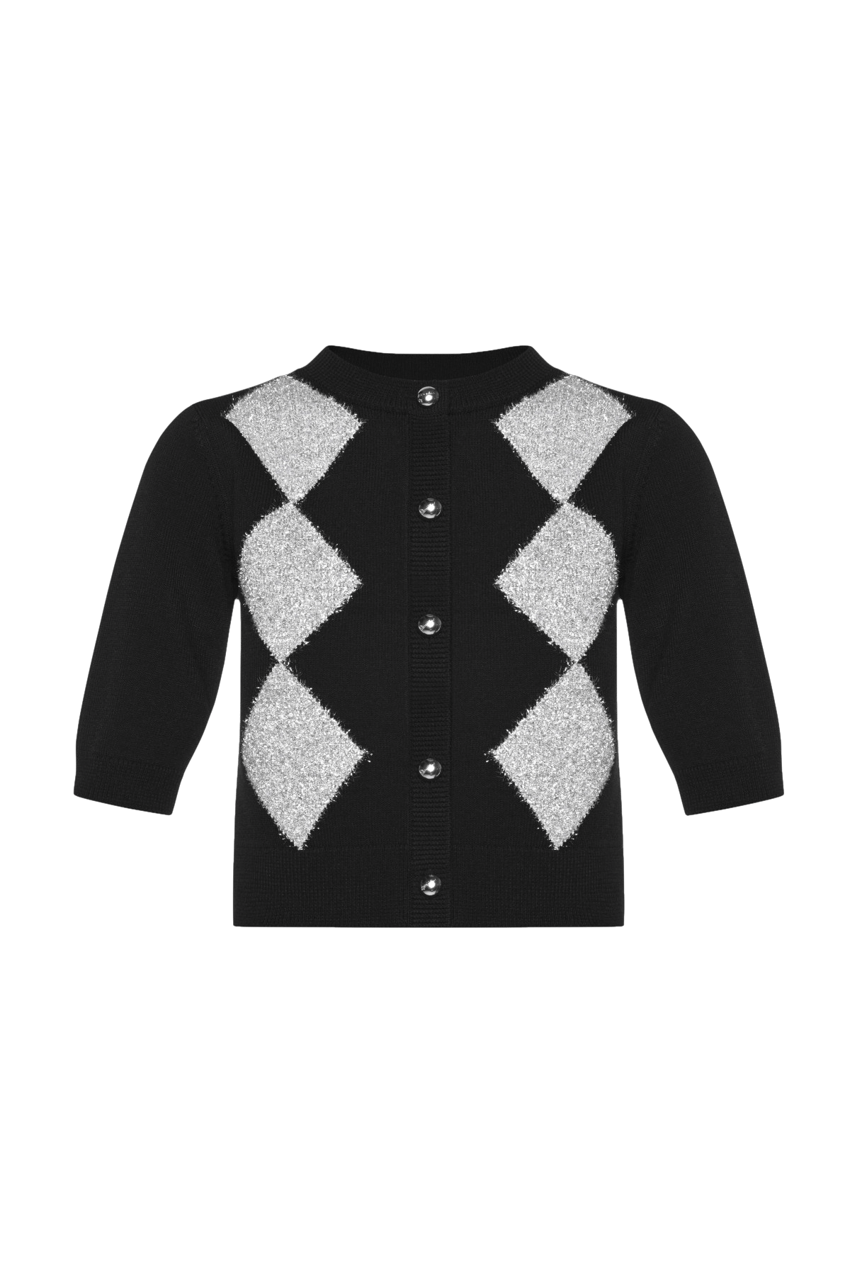 METALLIC KNIT CARDIGAN made by KEBURIA