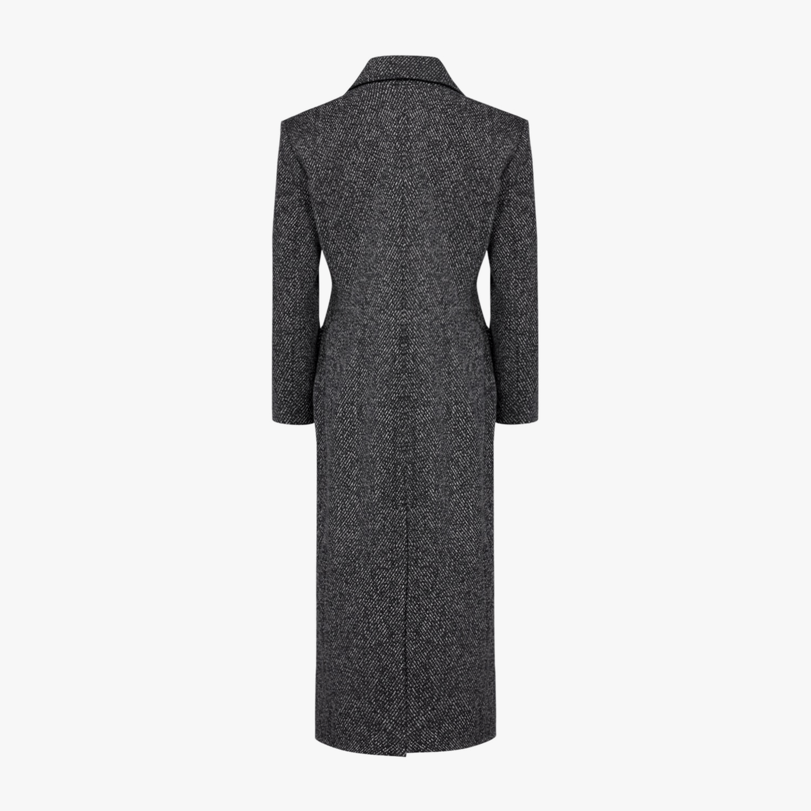 YOUR *ITCH CASHMERE BLEND LONG OVERCOAT - BLACK & WHITE made by PCFG