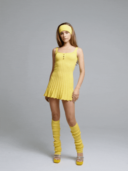 Janelle Knit Dress (Yellow) made by Nana Jacqueline