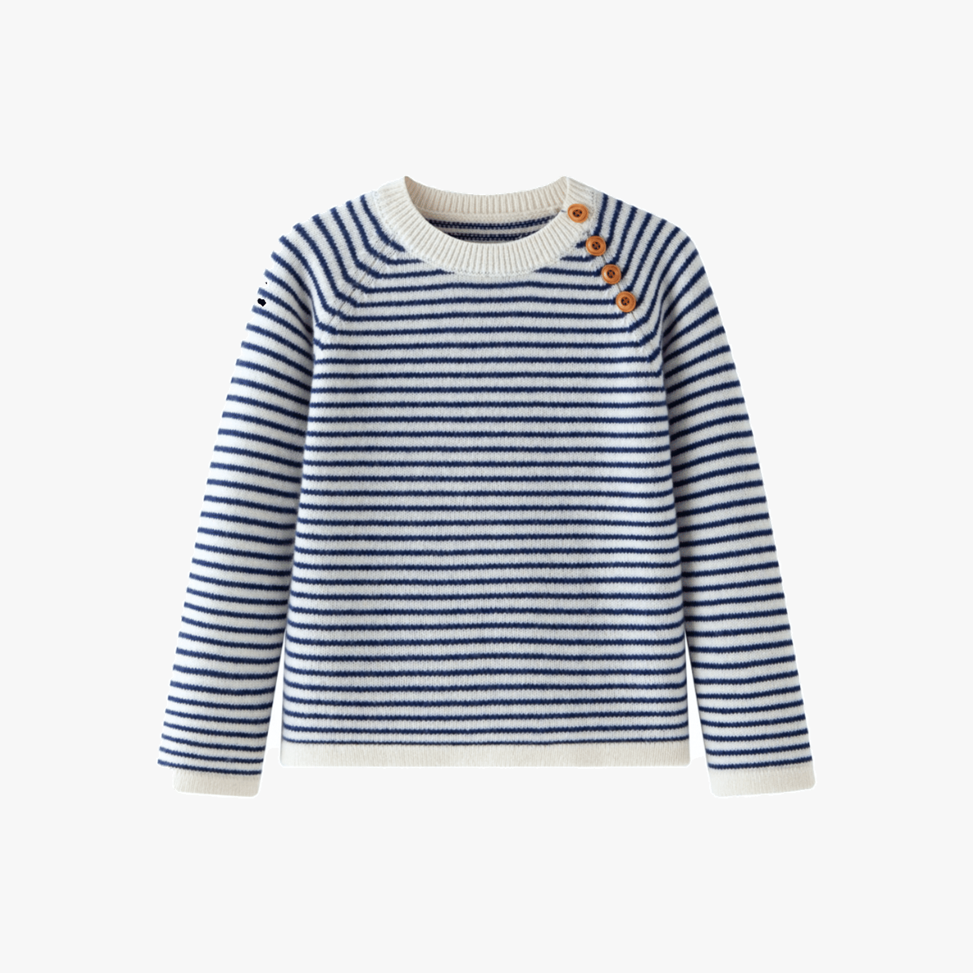 Nautical Navy Blue Striped Merino Wool Jumper made by CozyU