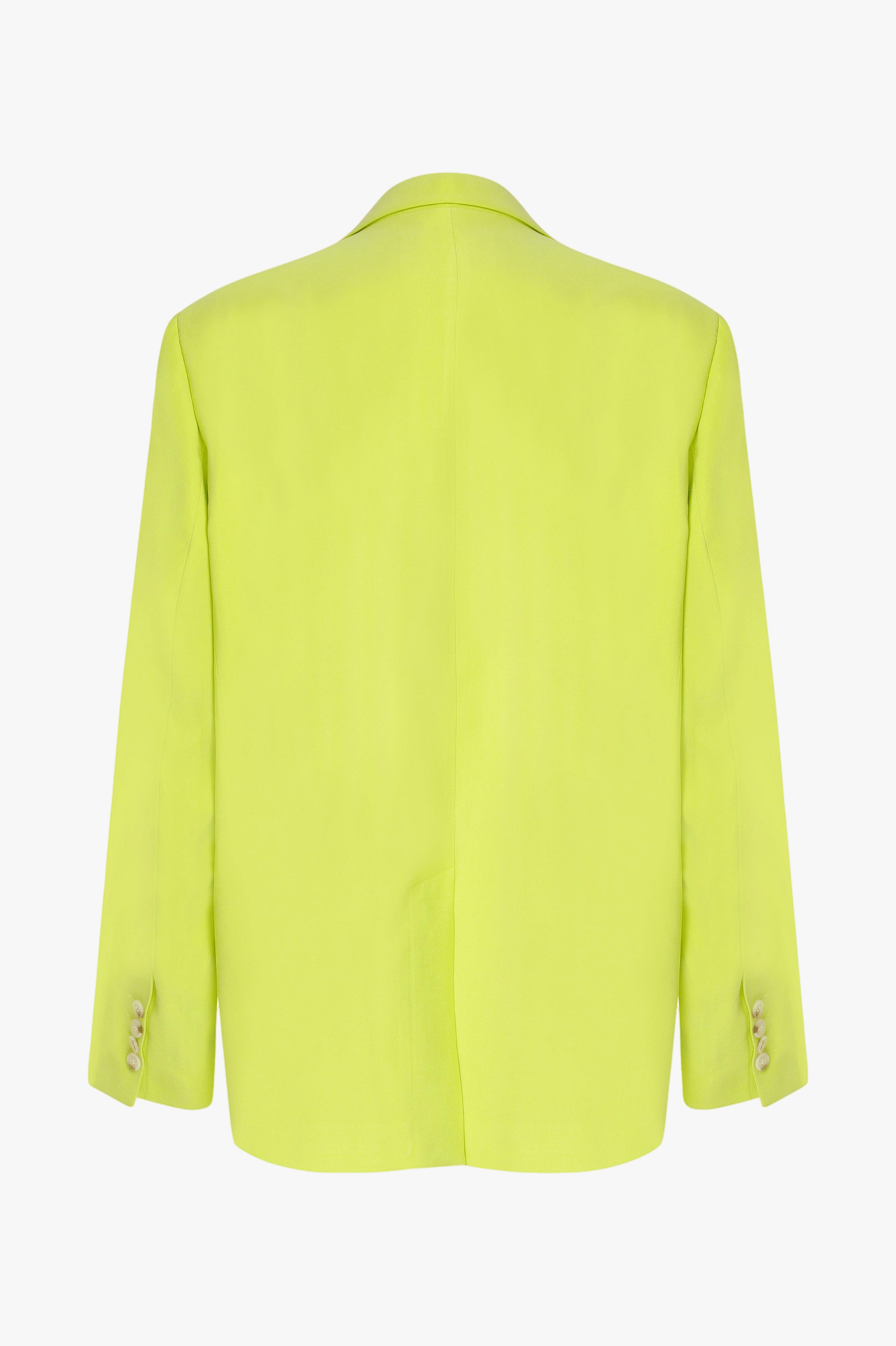 Boxy Oversize Blazer in Lime in Yellow made by Nazli Ceren