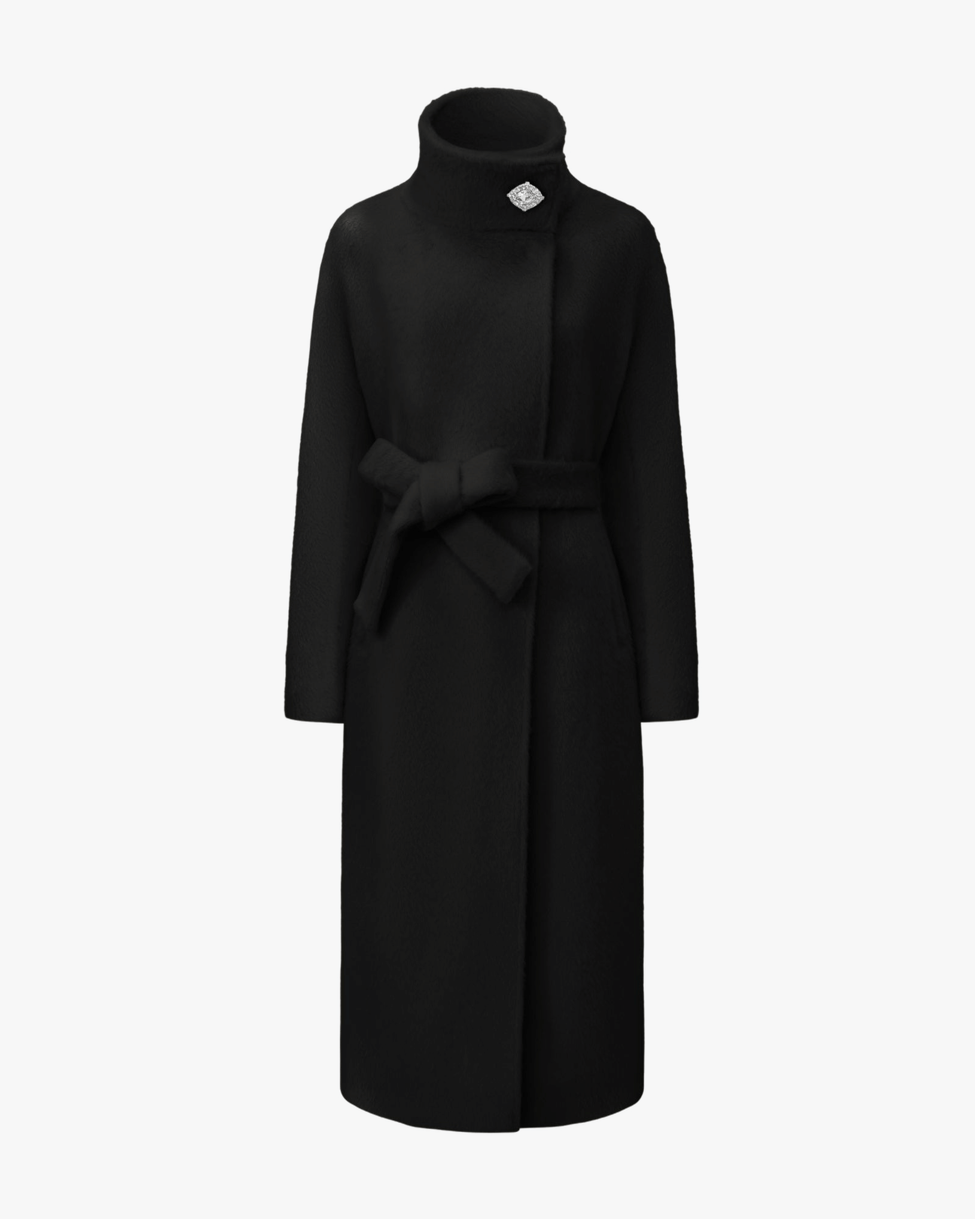 Audrey Long Coat (Black) made by Nana Jacqueline