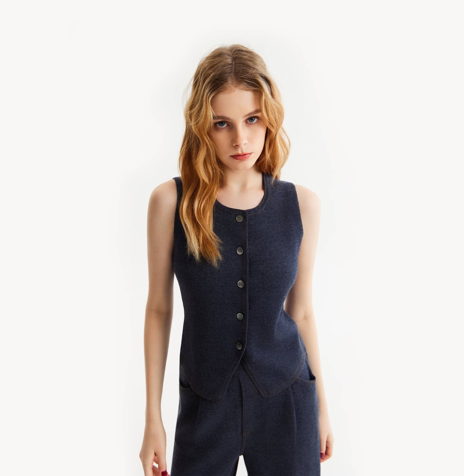 CASUAL DENIM VEST made by CRUSH Collection