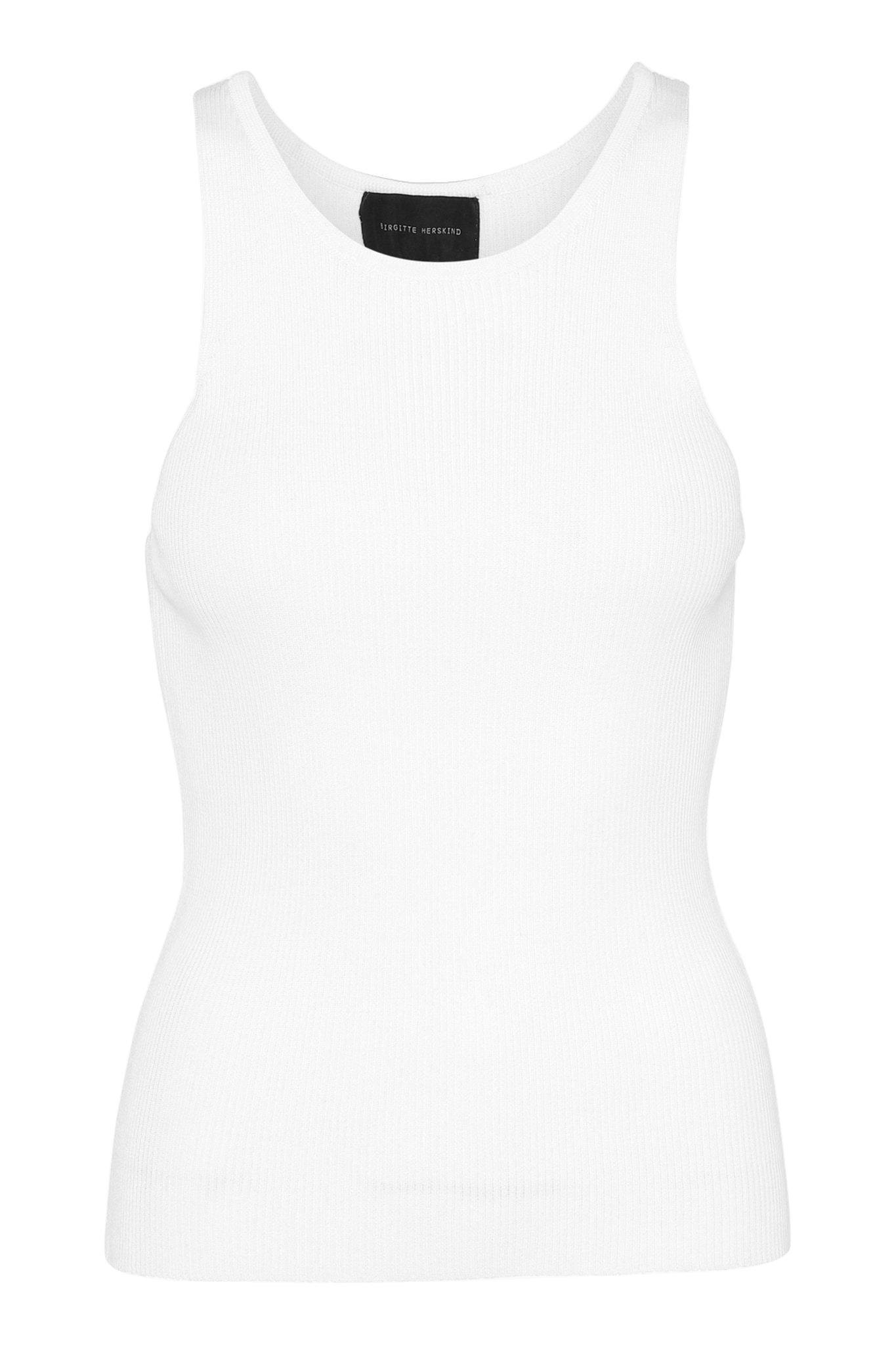 Claire Knitted Tank Top - White made by HERSKIND