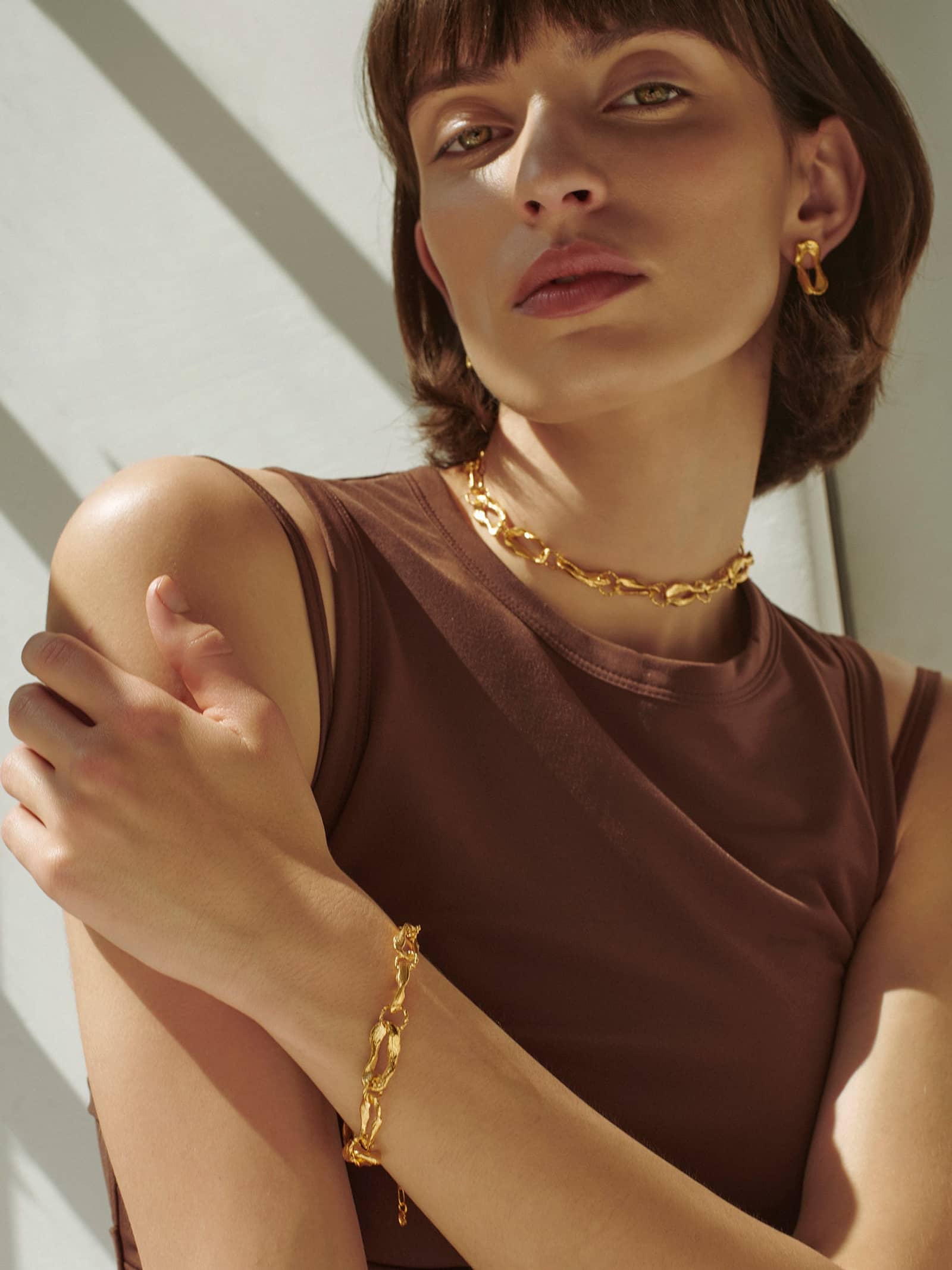 Vacation Chain Bracelet Gold in Gold made by Eva Remenyi