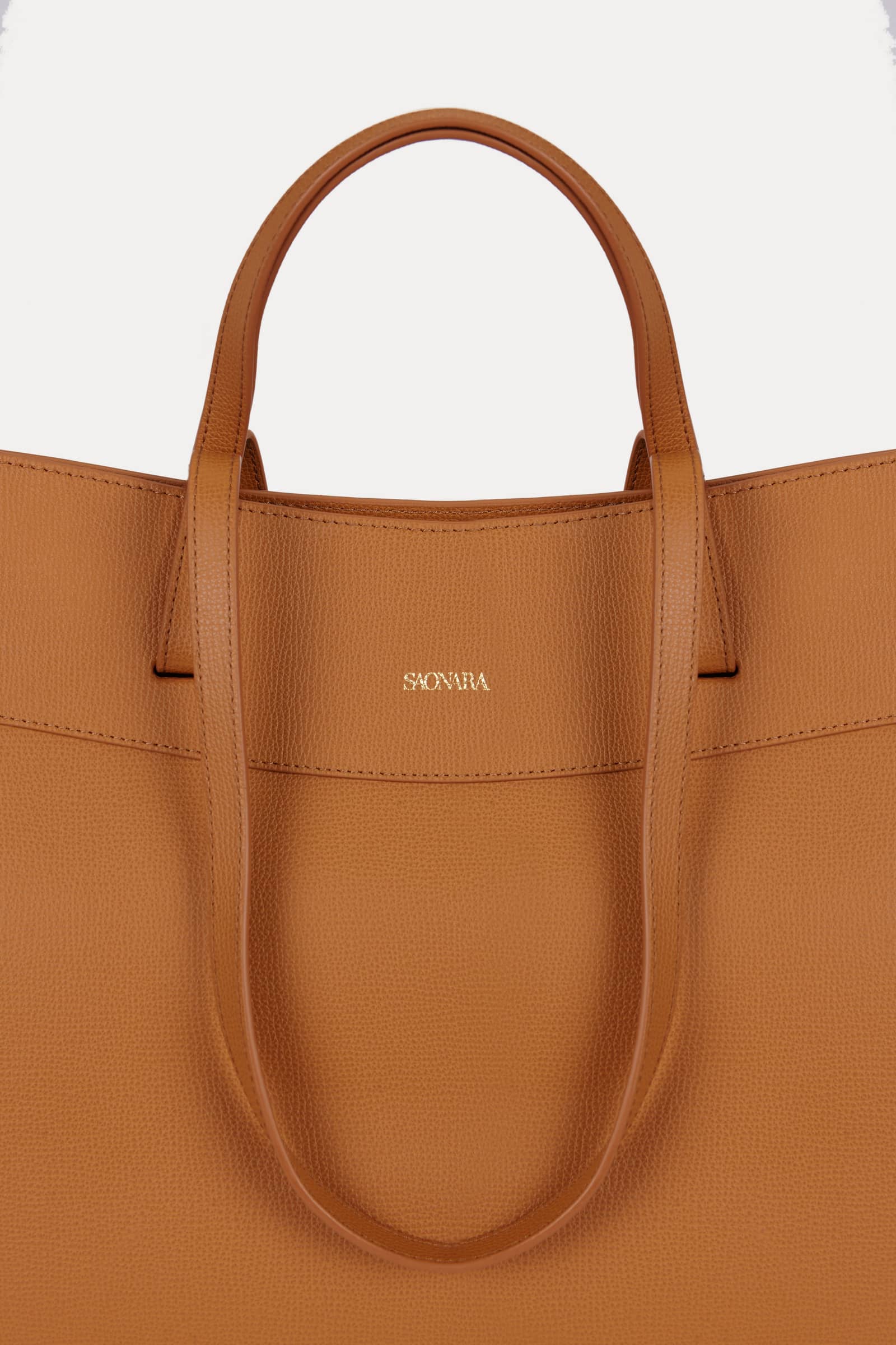 SAONARA SHOPPING CAMEL LEATHER made by Saonara